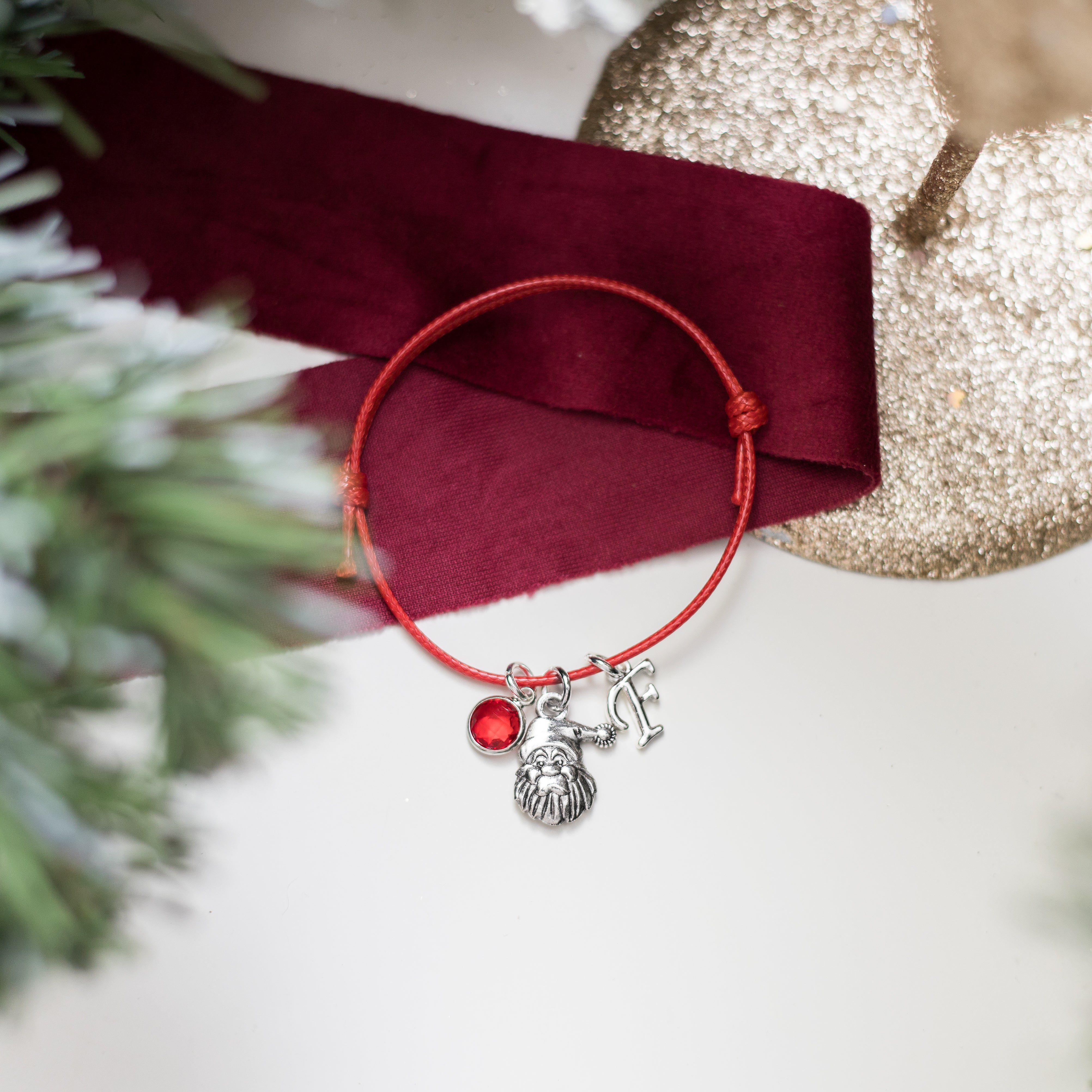 Personalised Santa Claus Cotton Bracelet