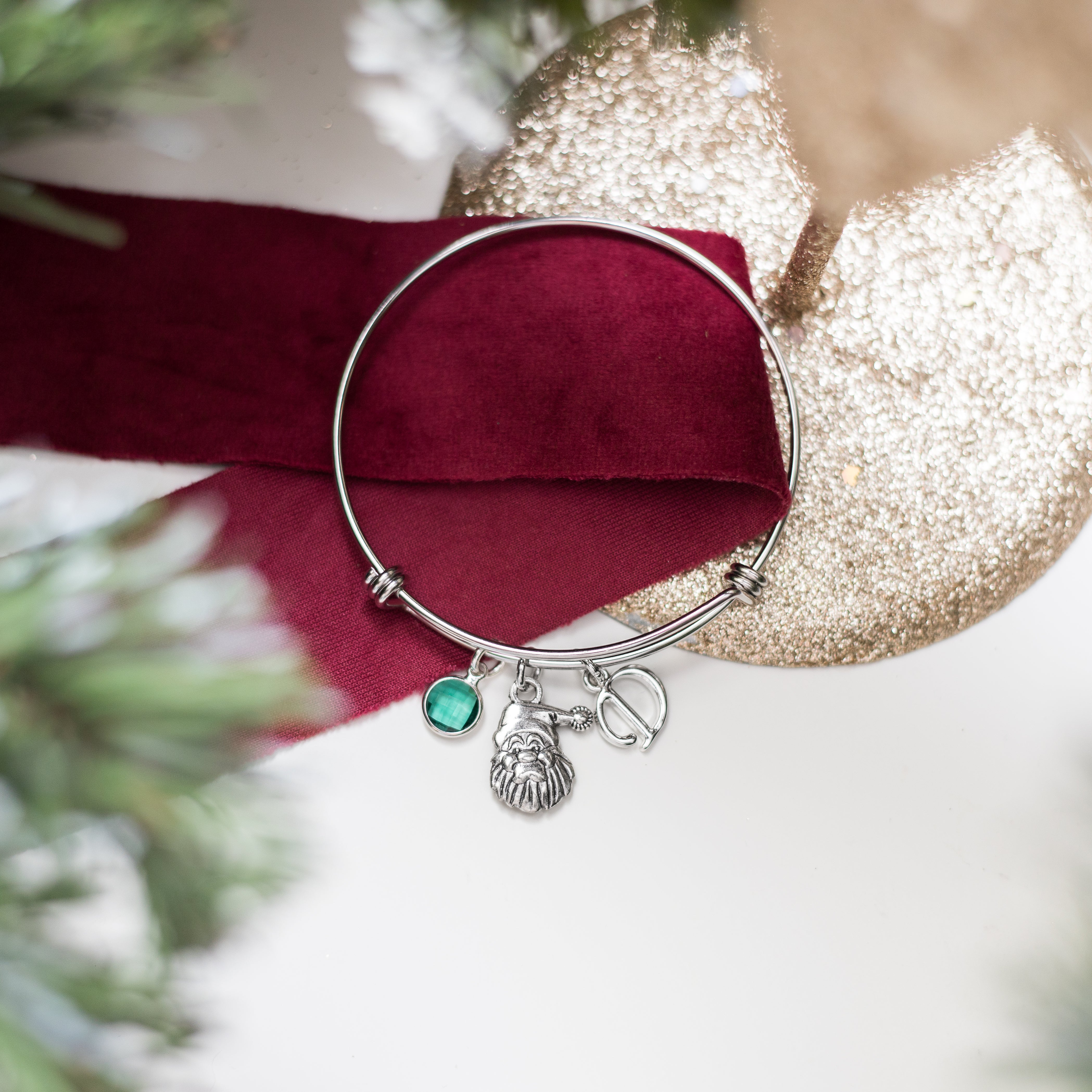 Personalised Santa Claus Father Christmas Bangle