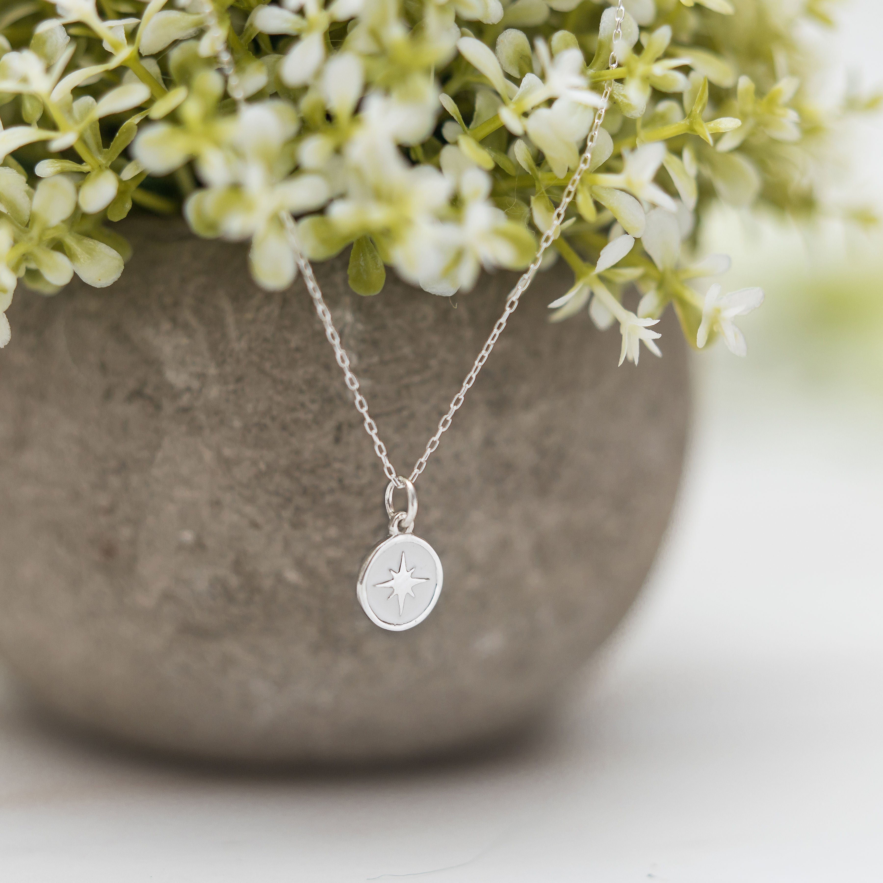 Silver Pole Star Necklace