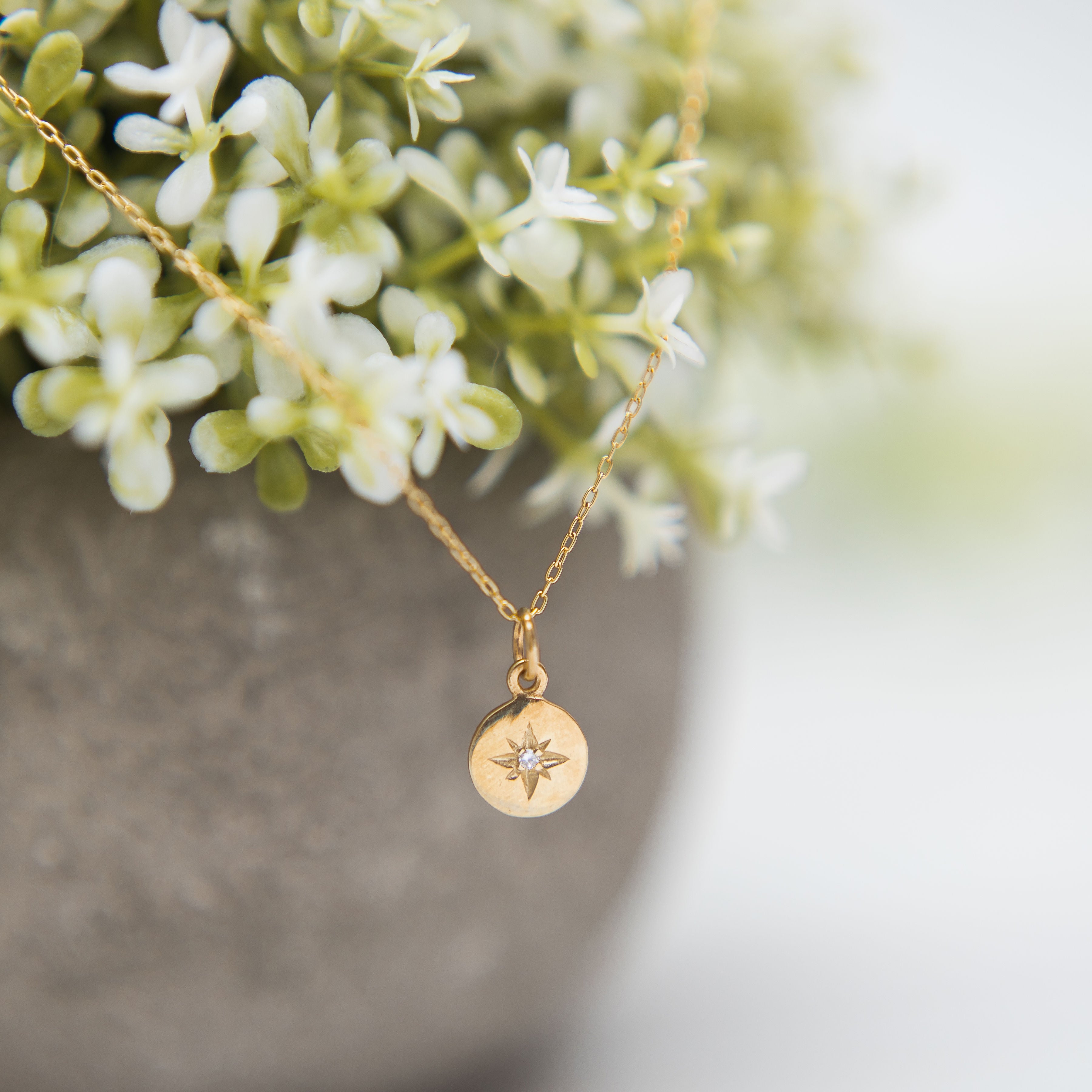 Gold Pole Star Necklace