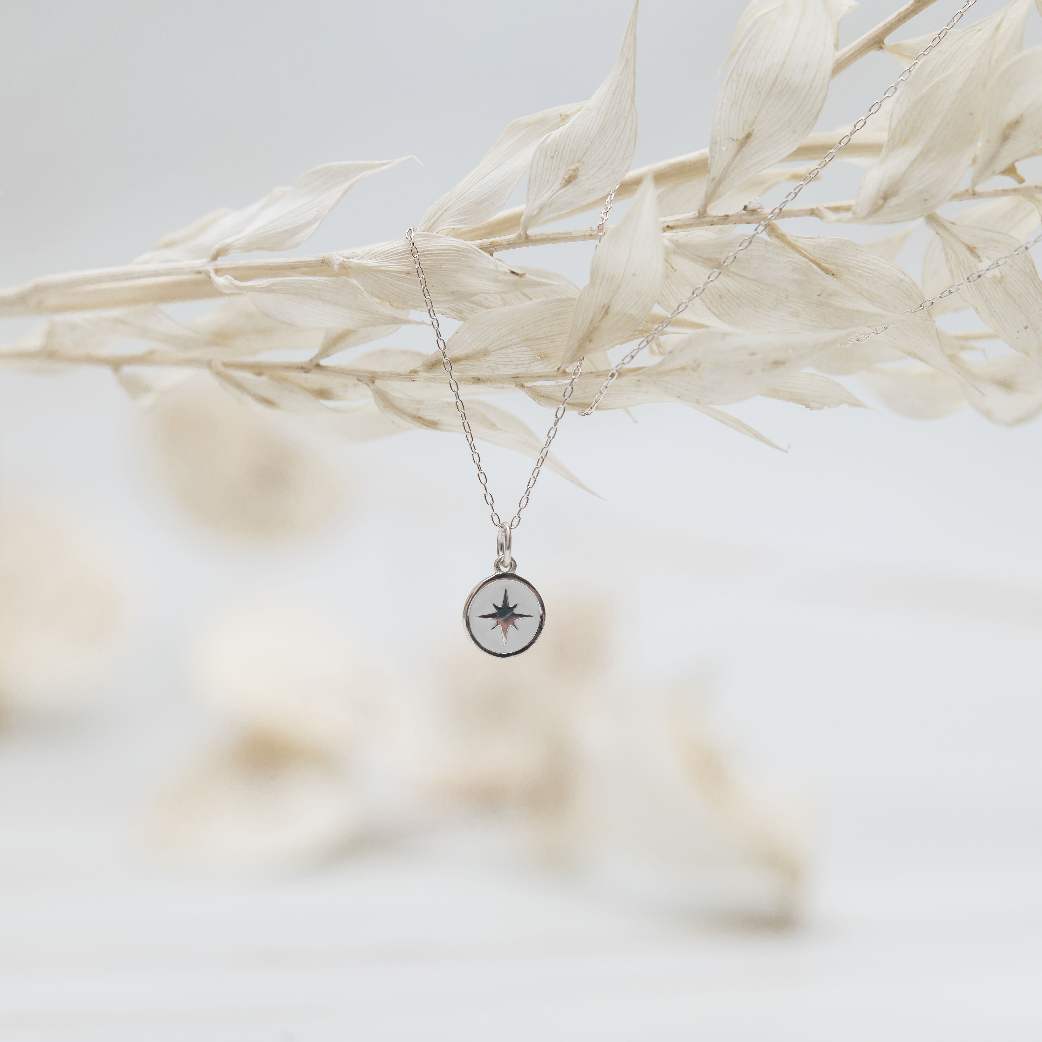 Silver Pole Star Necklace