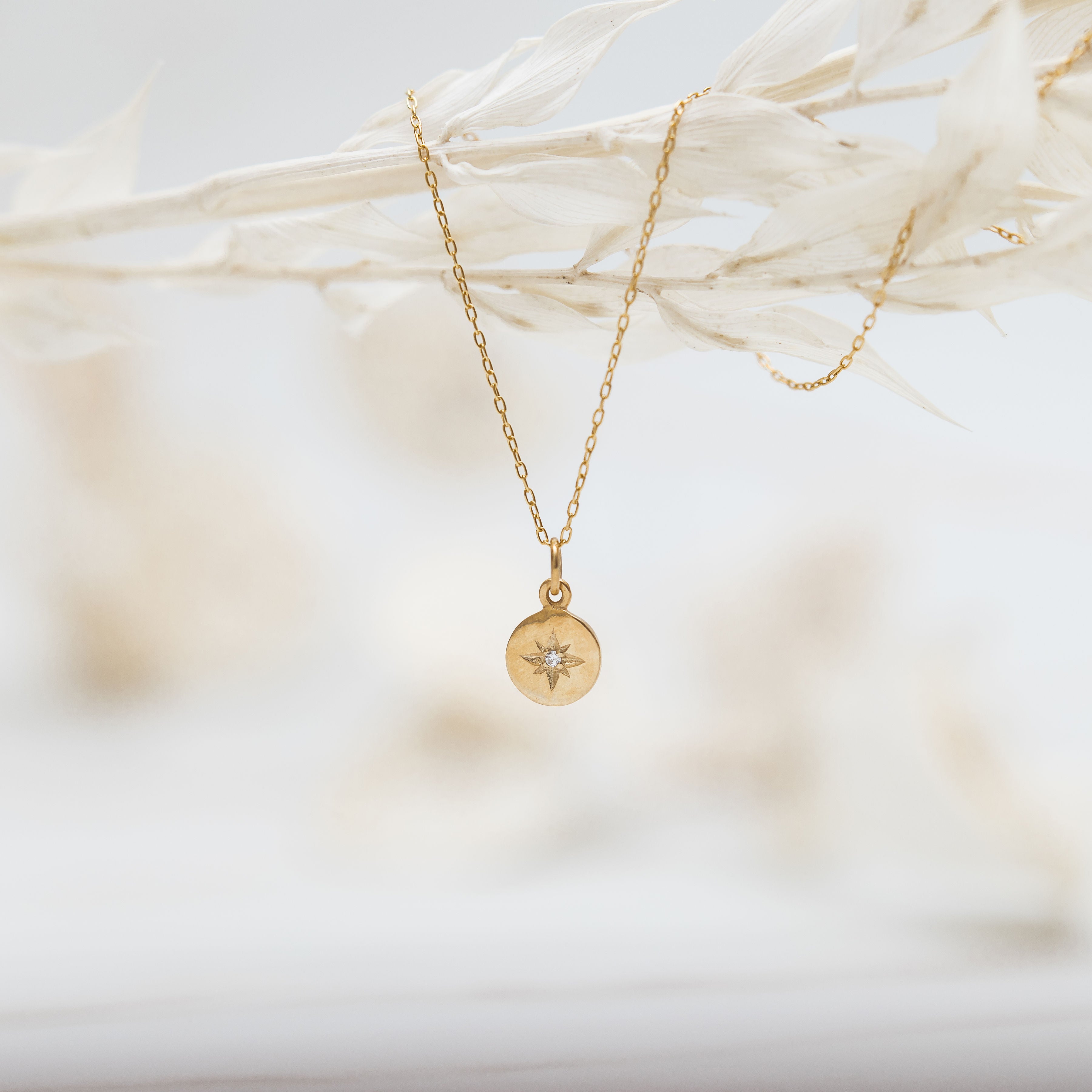 Gold Pole Star Necklace