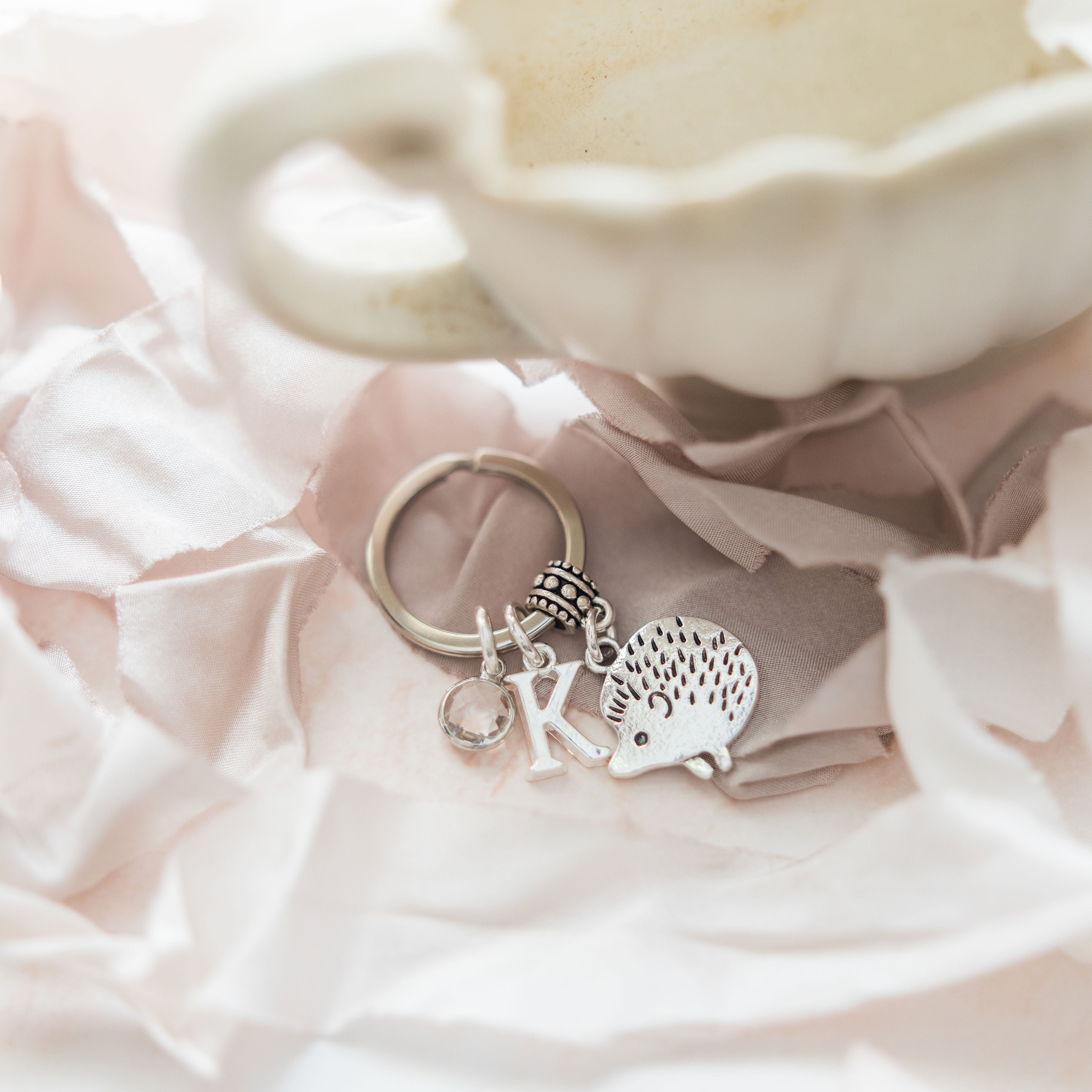 Personalised Hedgehog Keyring