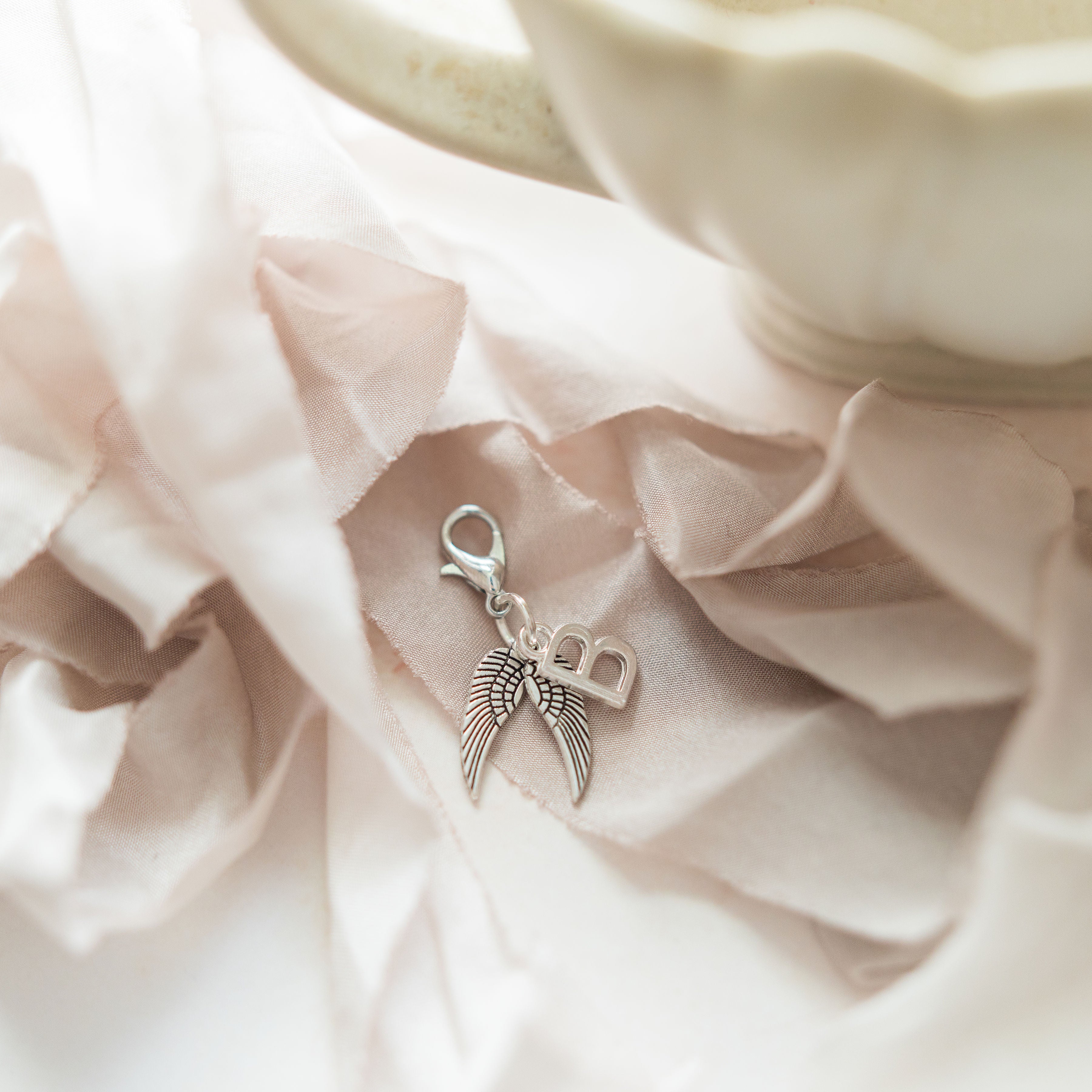 Personalised Angel Wing Clip on Charms