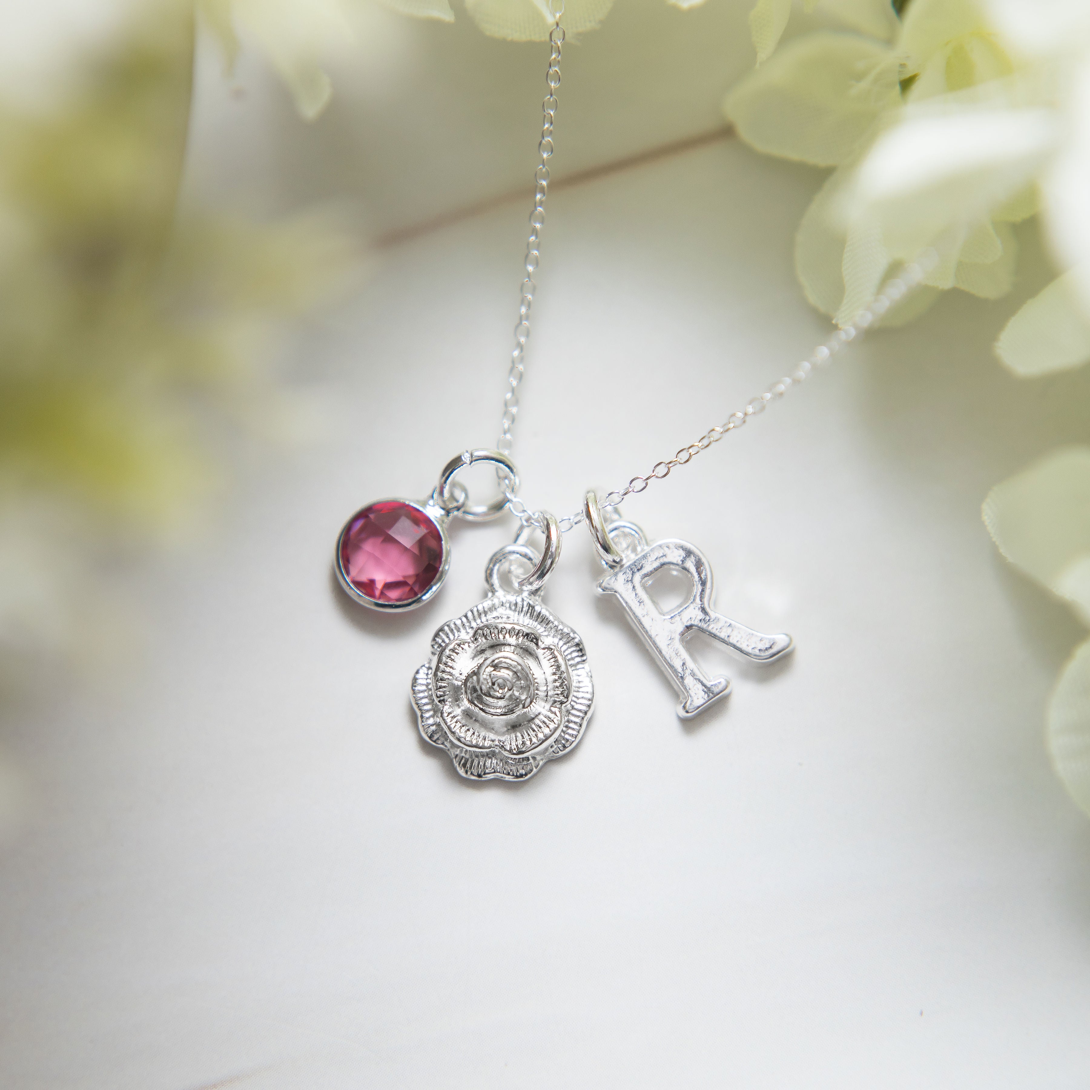 Personalised Rose Necklace