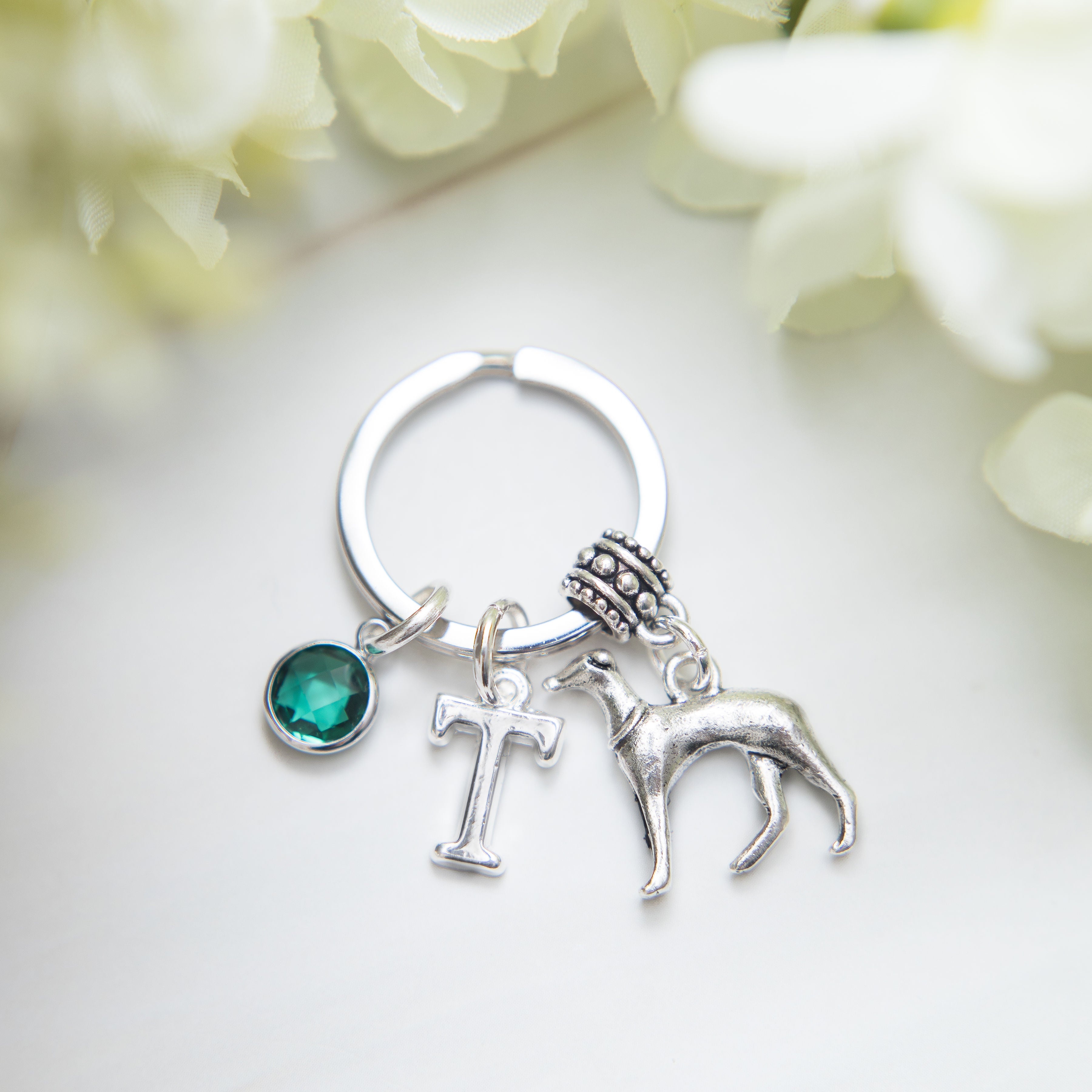 Personalised Greyhound Keyring