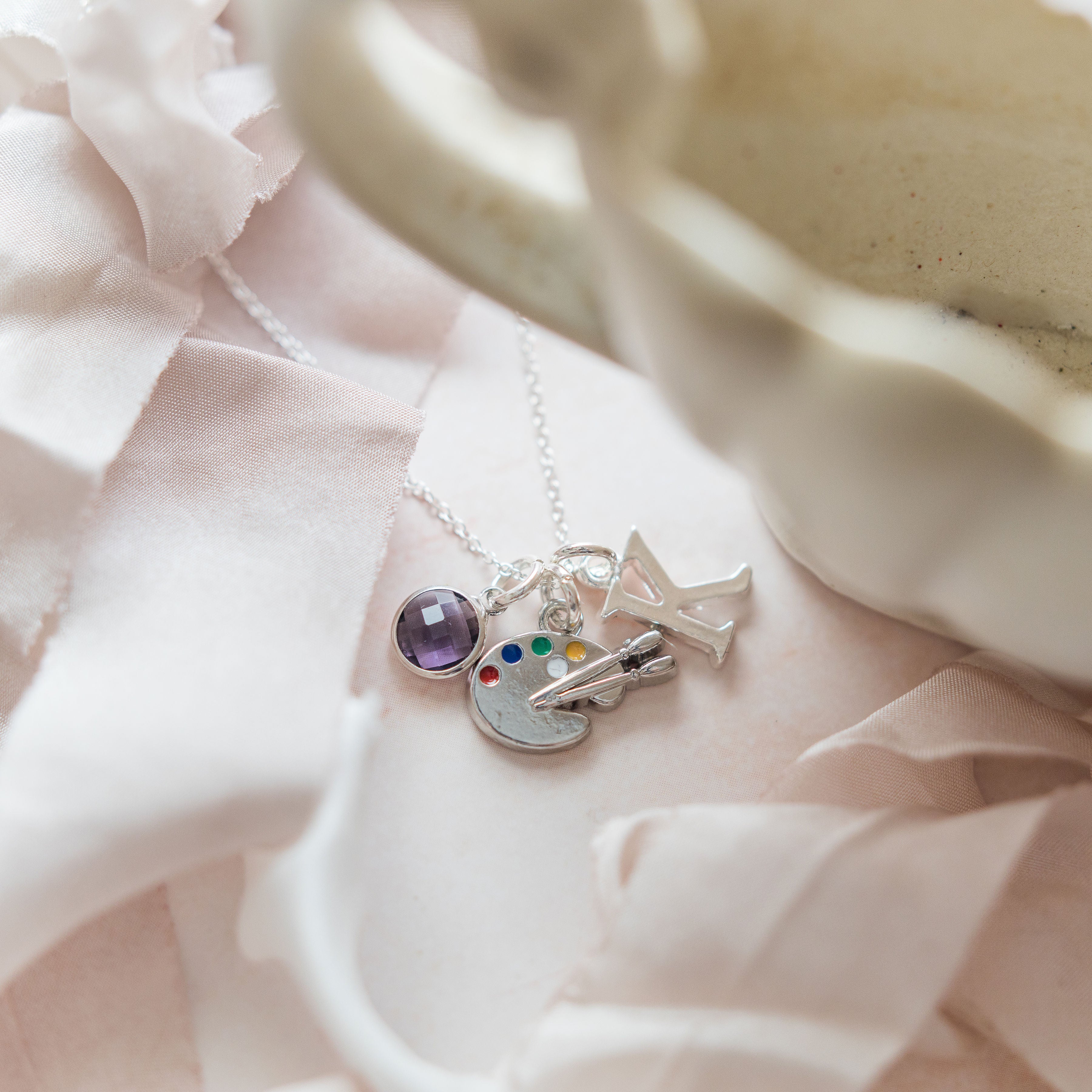 Personalised Paint Palette Necklace