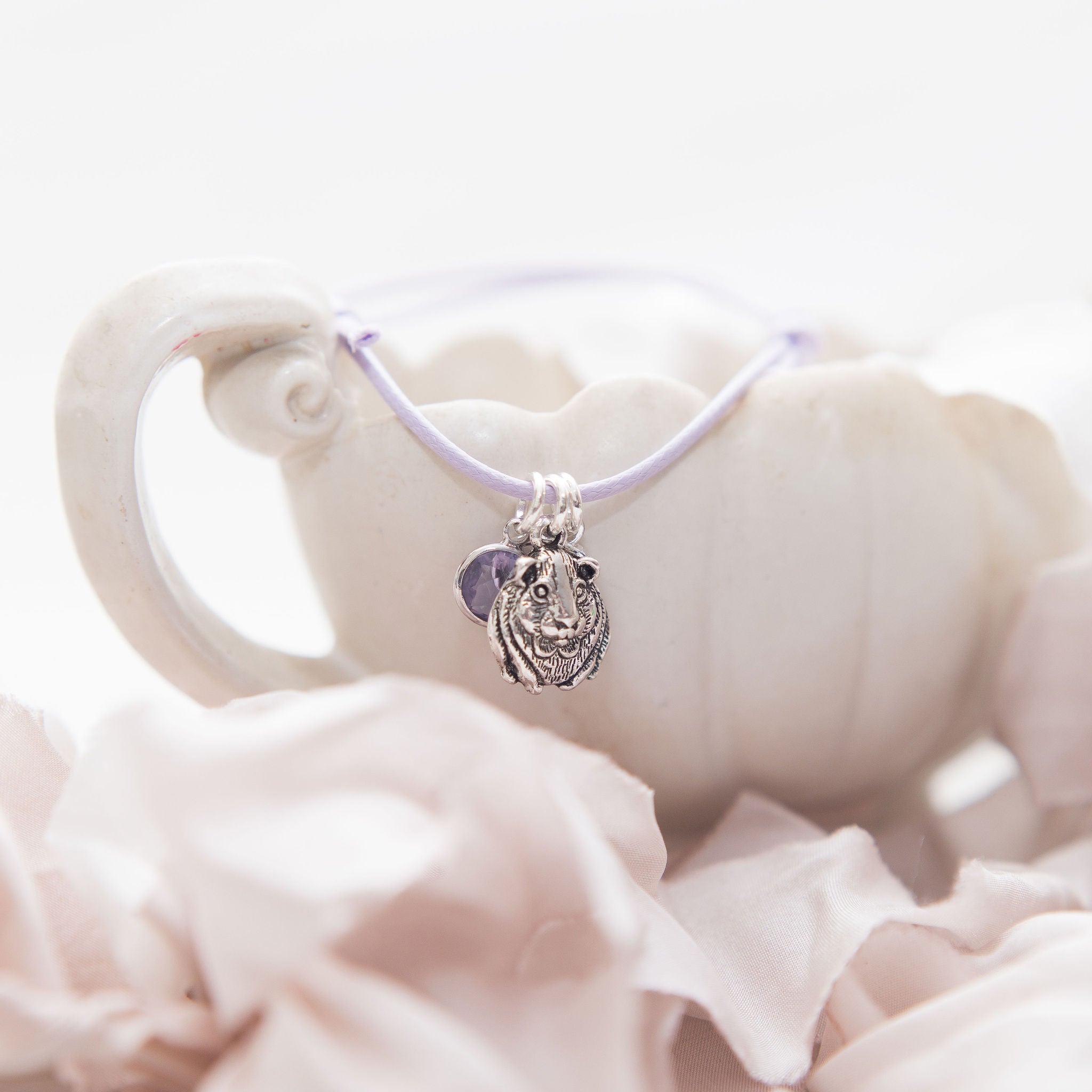 Personalised Guinea Pig Cord Bracelet