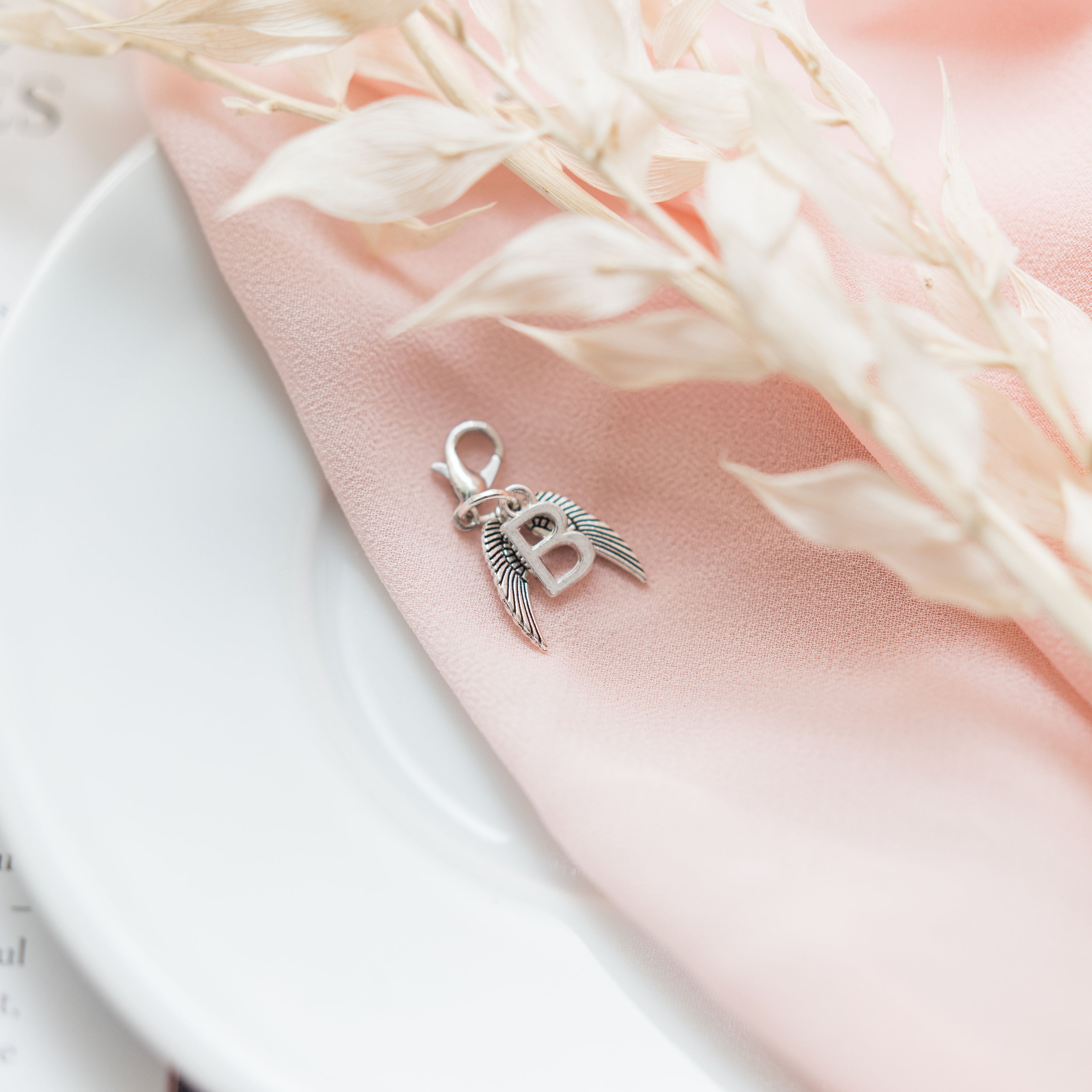 Personalised Angel Wing Clip on Charms