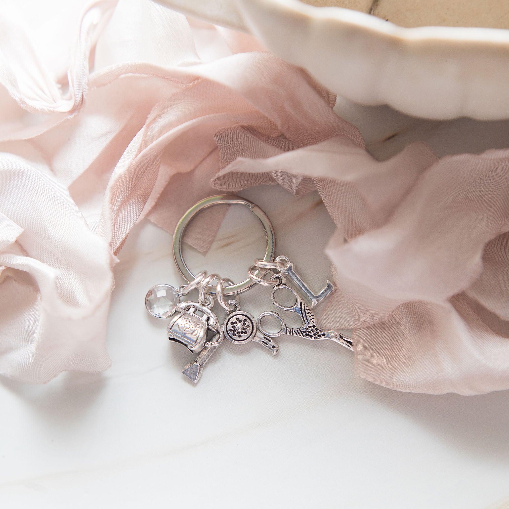 Personalised Hairdresser Keyring