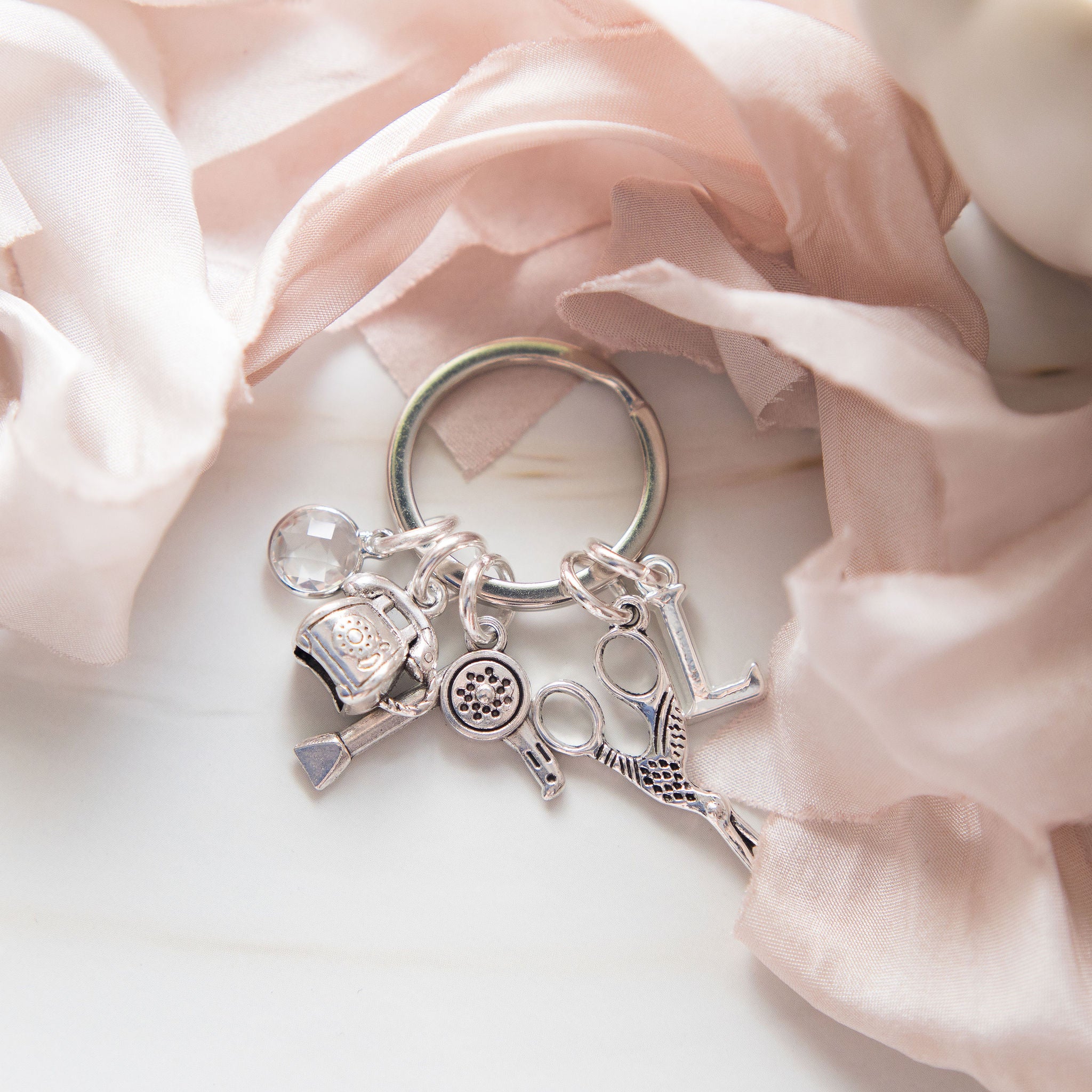Personalised Hairdresser Keyring