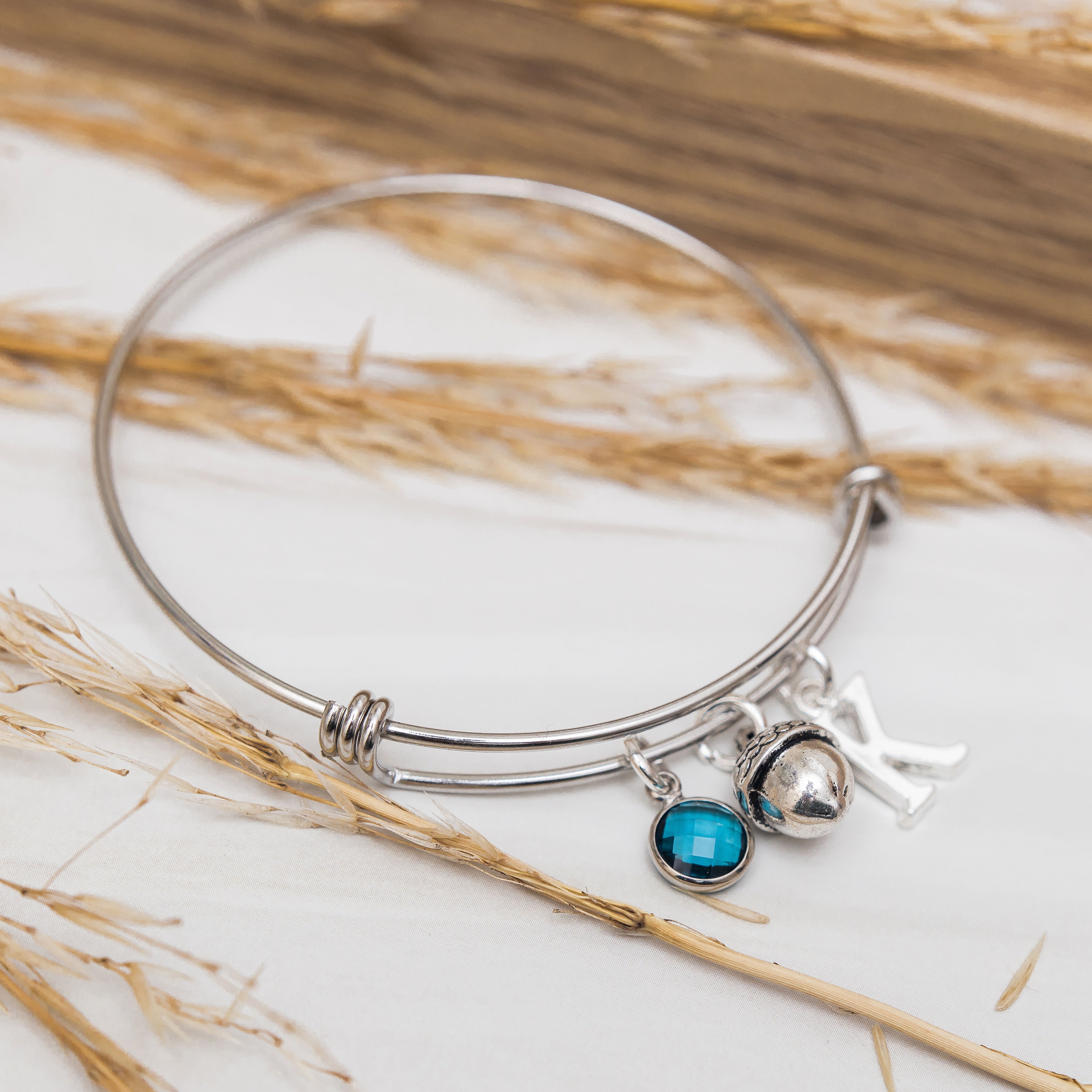 Personalised Acorn Bangle
