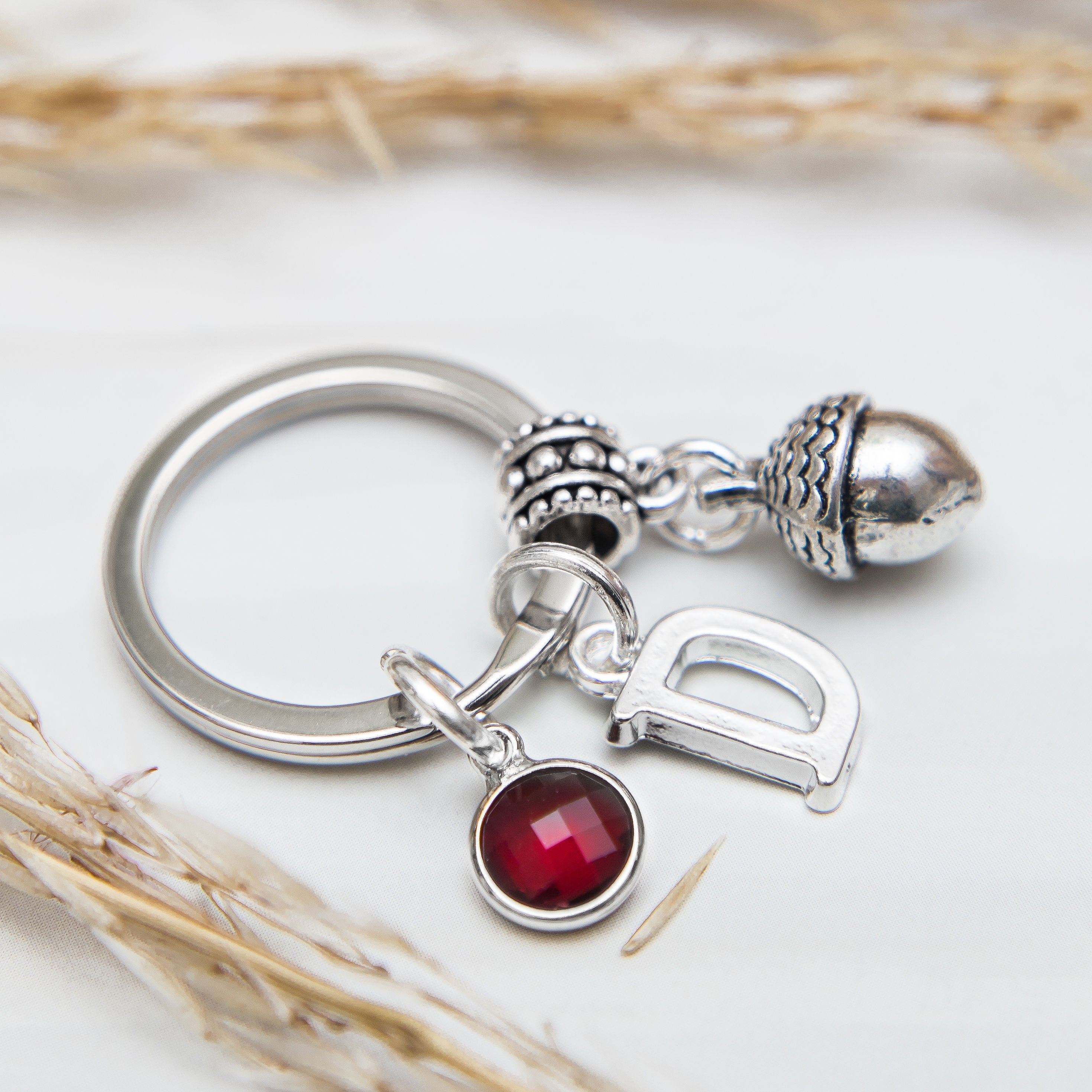 Personalised Acorn Keyring