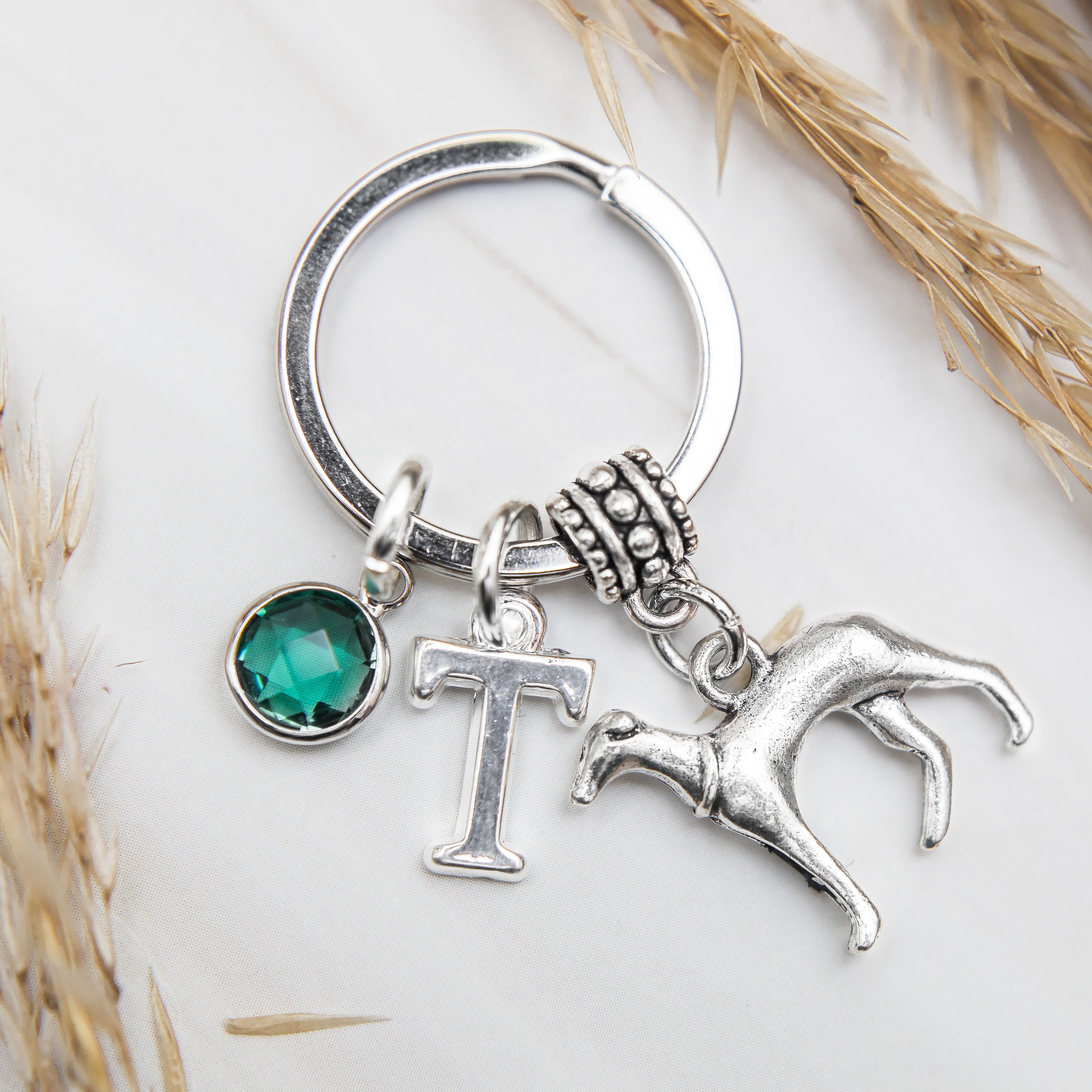 Personalised Greyhound Keyring