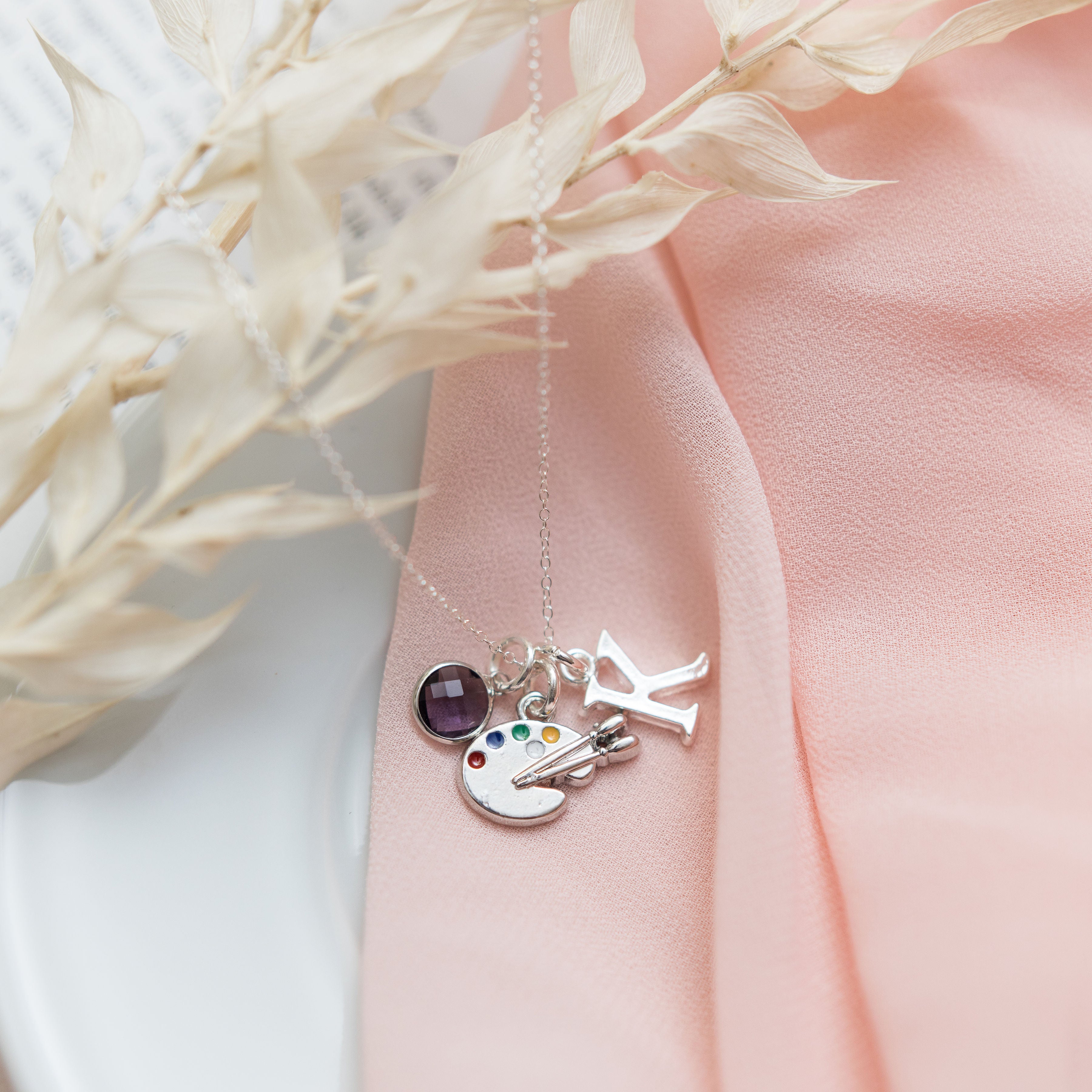 Personalised Paint Palette Necklace