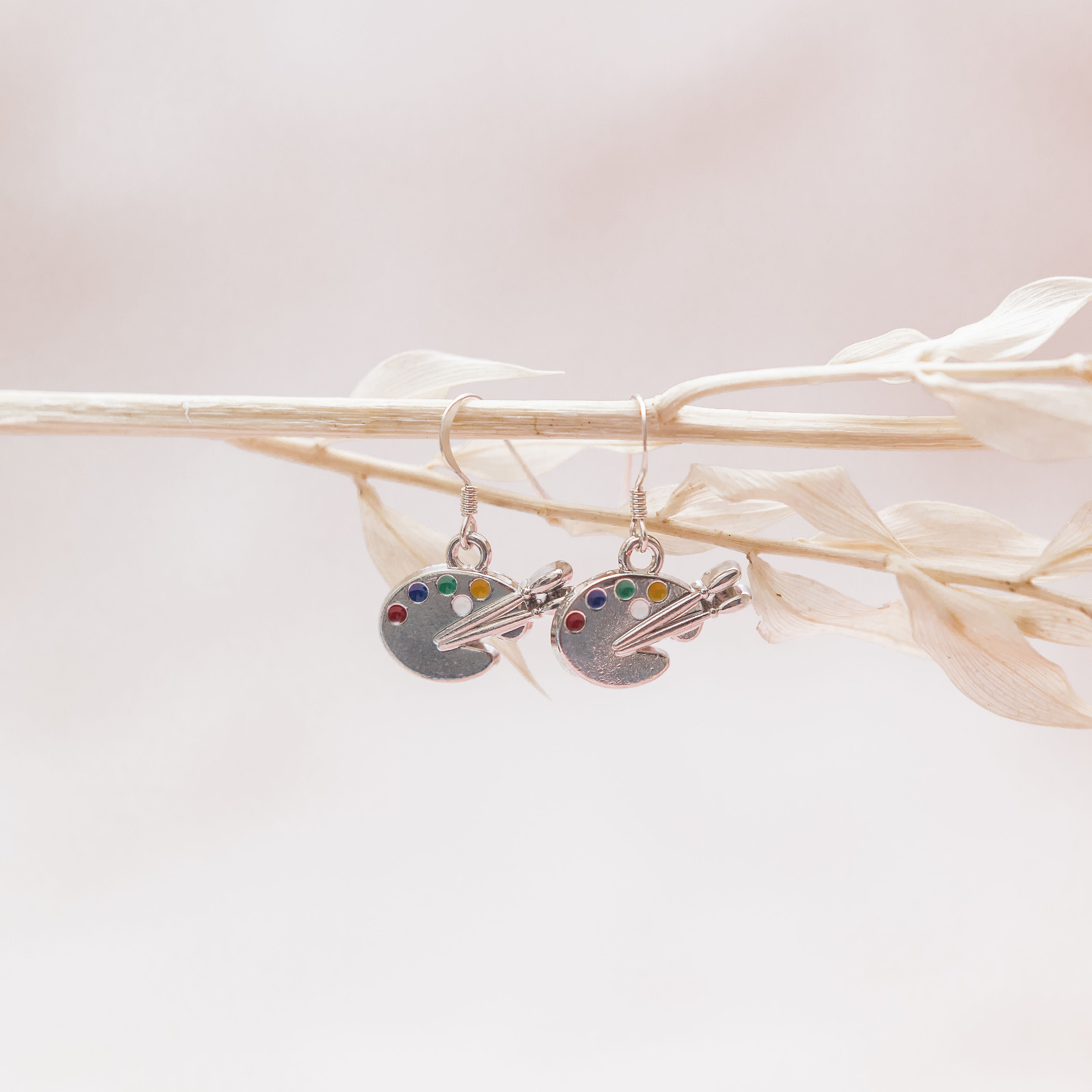 Paint Palette Charm Earrings