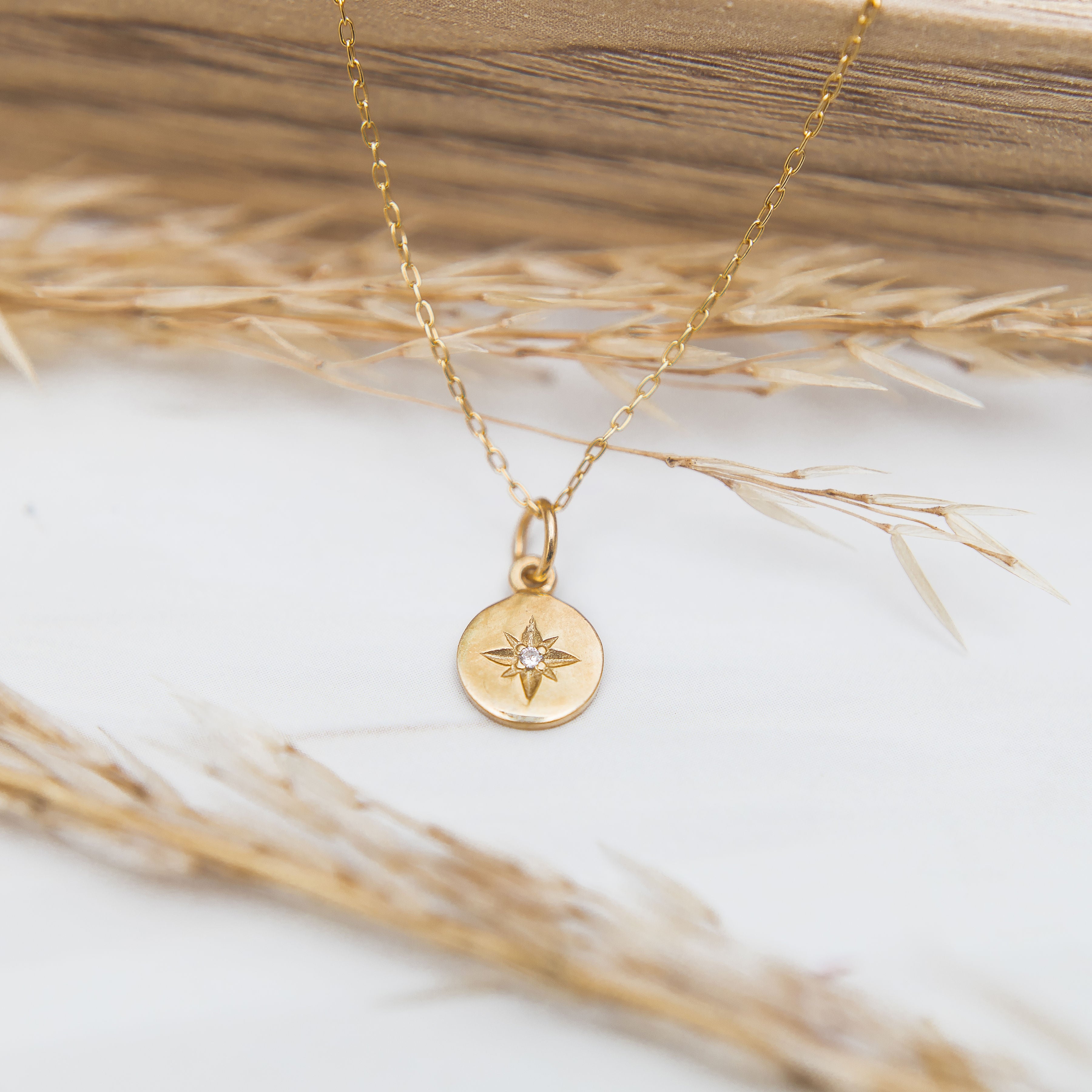 Gold Pole Star Necklace
