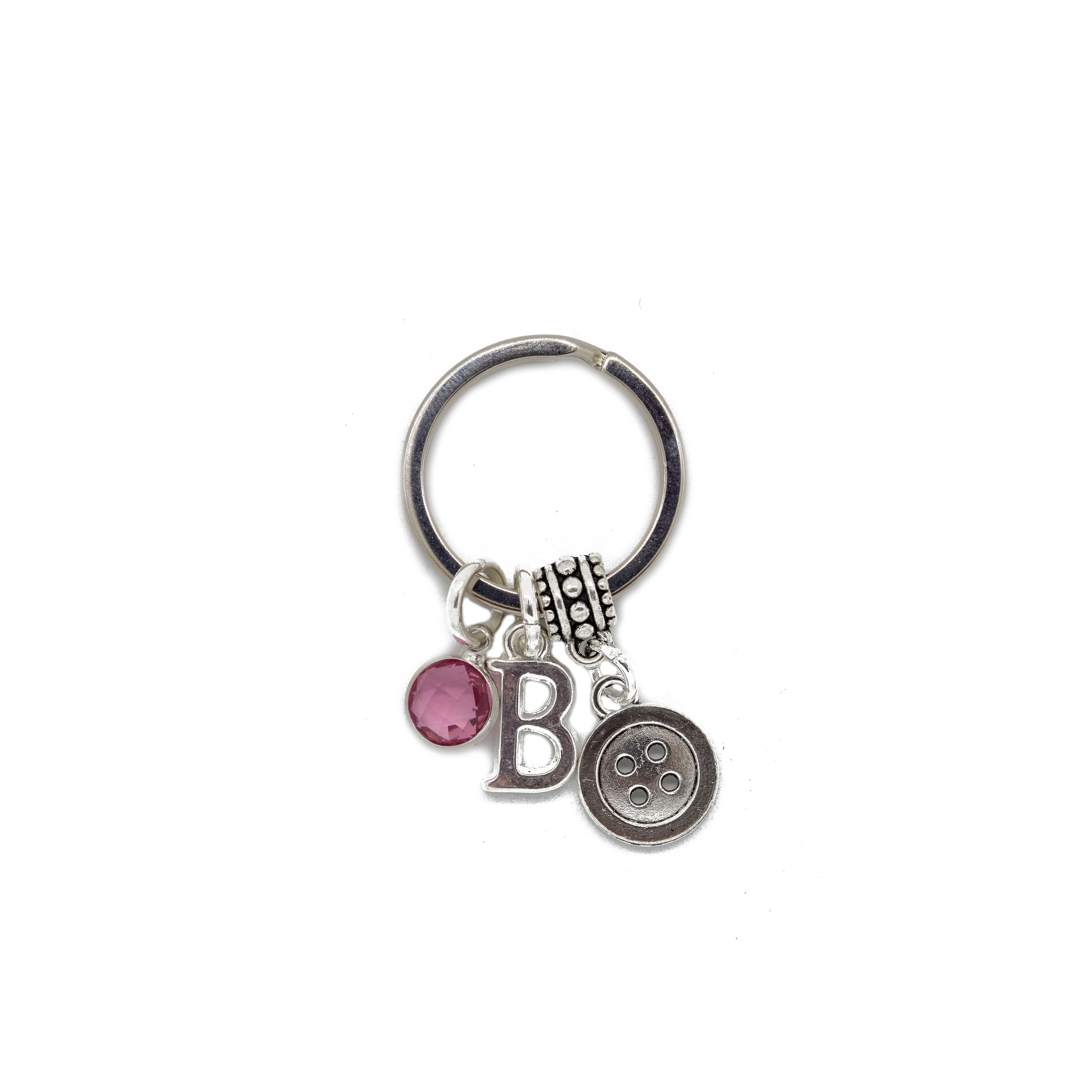 Personalised Button Keyring