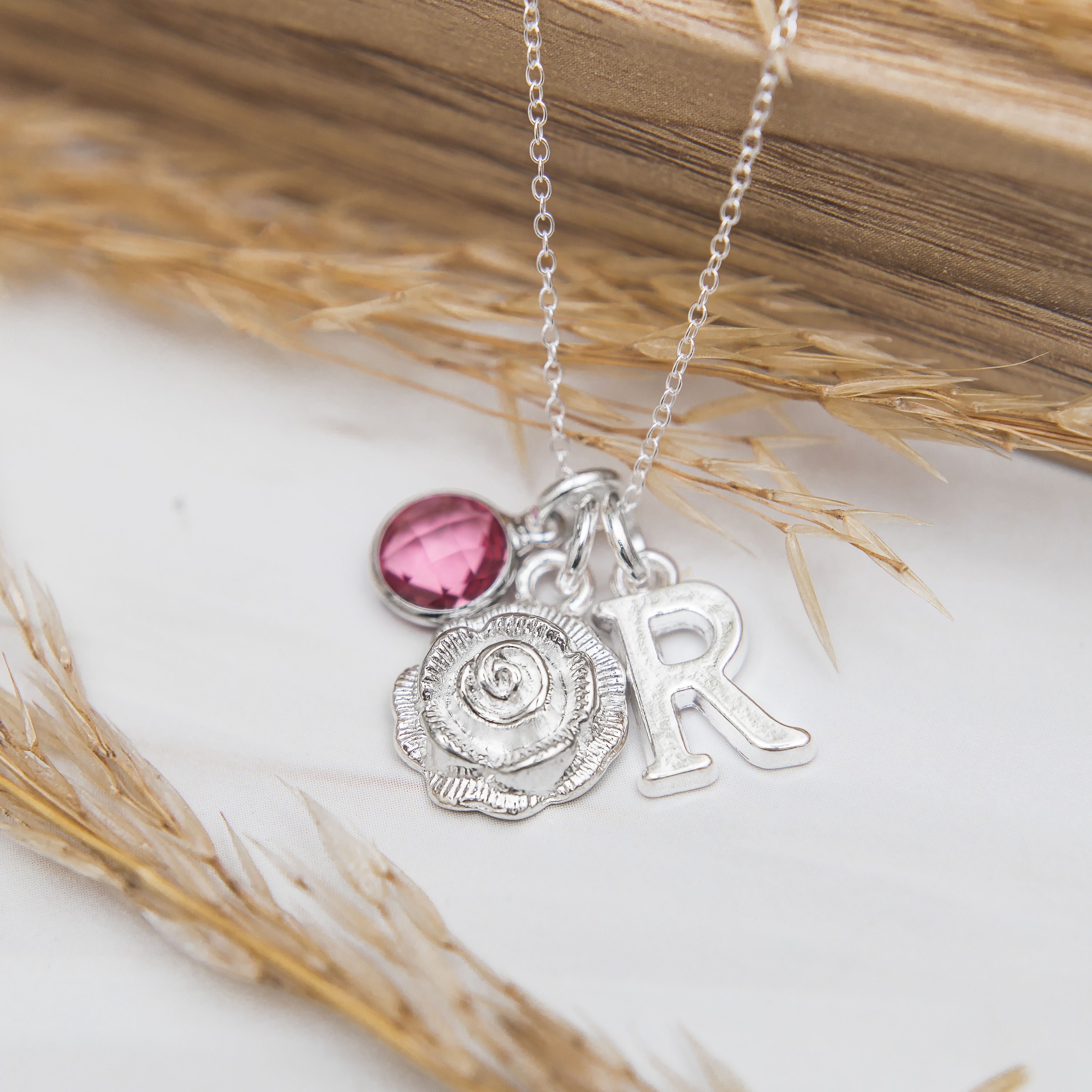 Personalised Rose Necklace