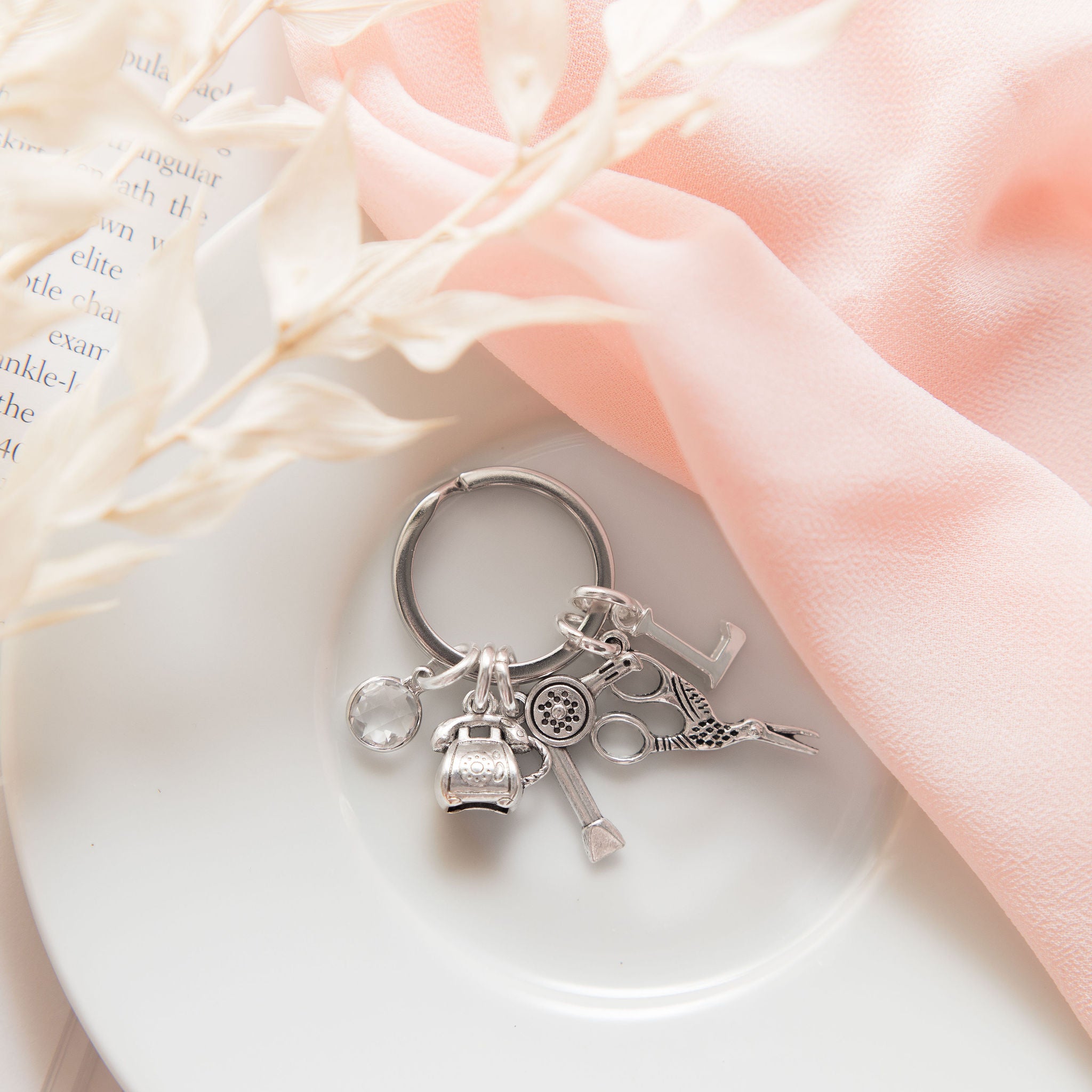 Personalised Hairdresser Keyring