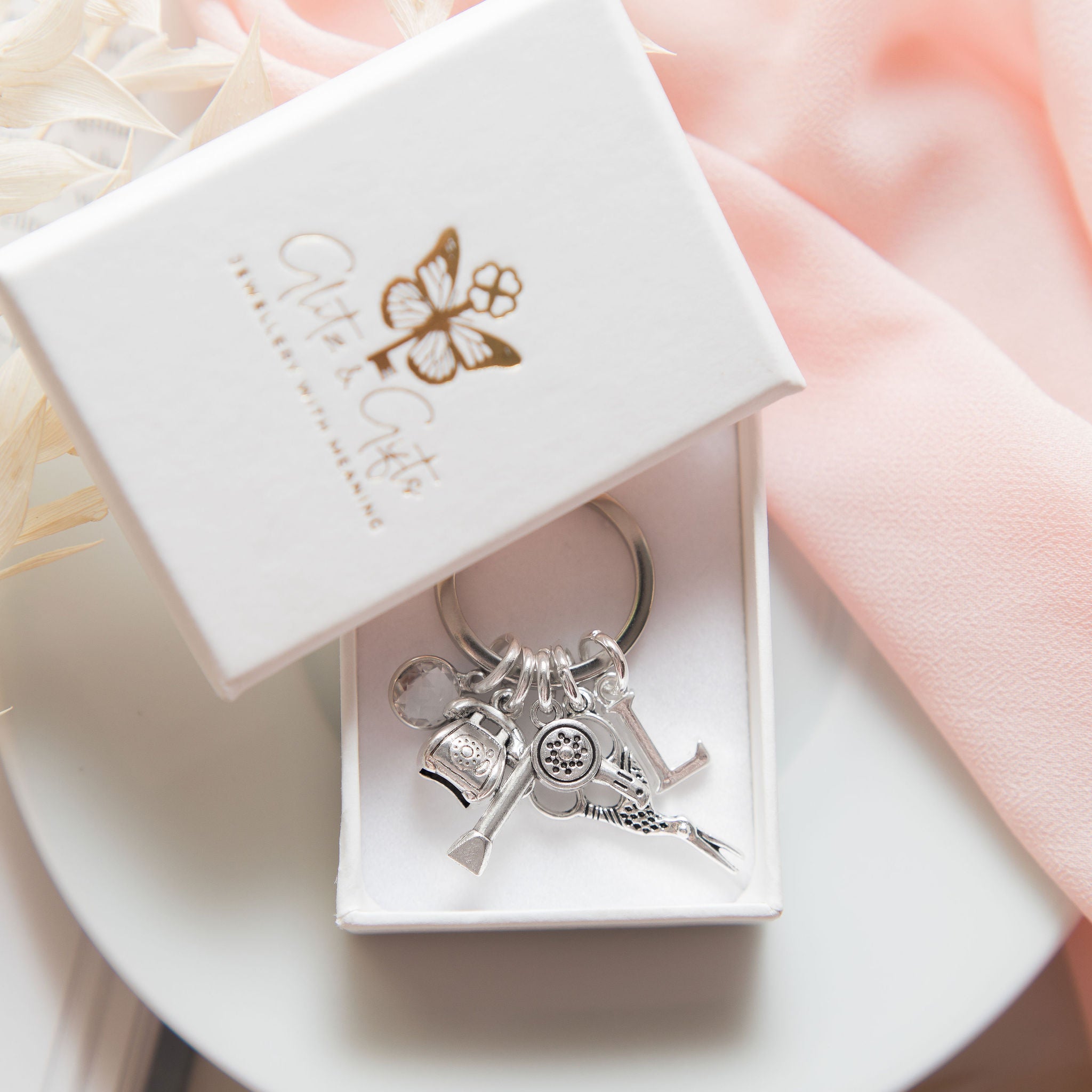 Personalised Hairdresser Keyring