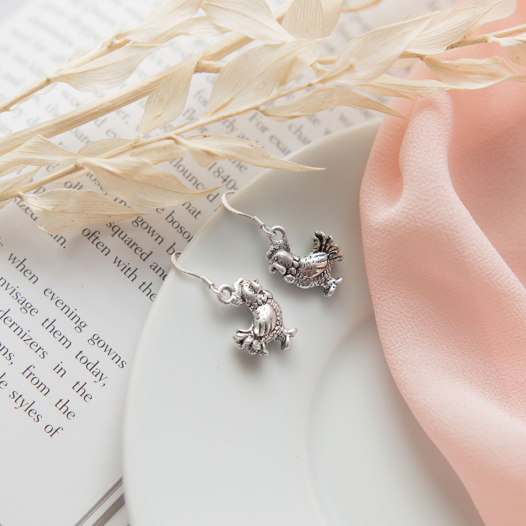 Chicken Charm Earrings