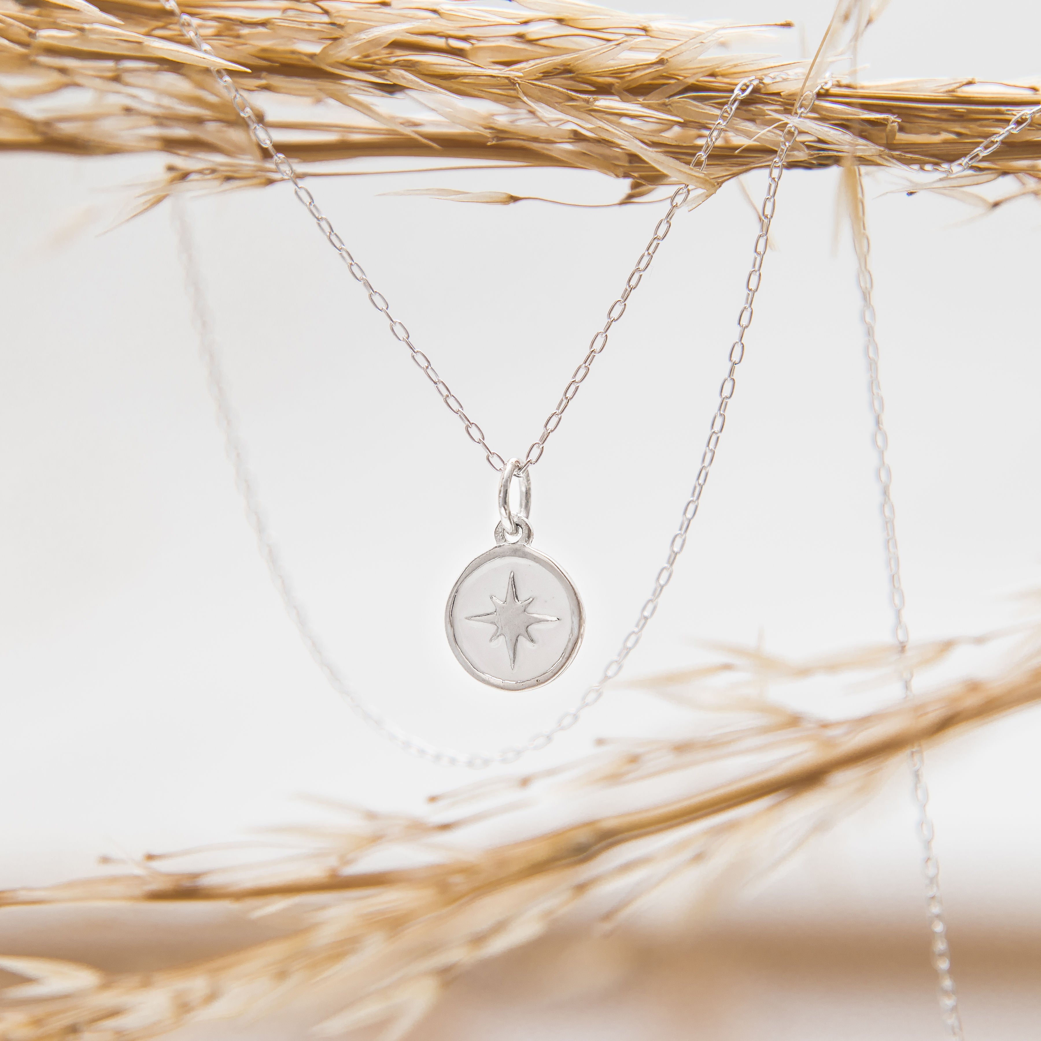 Silver Pole Star Necklace