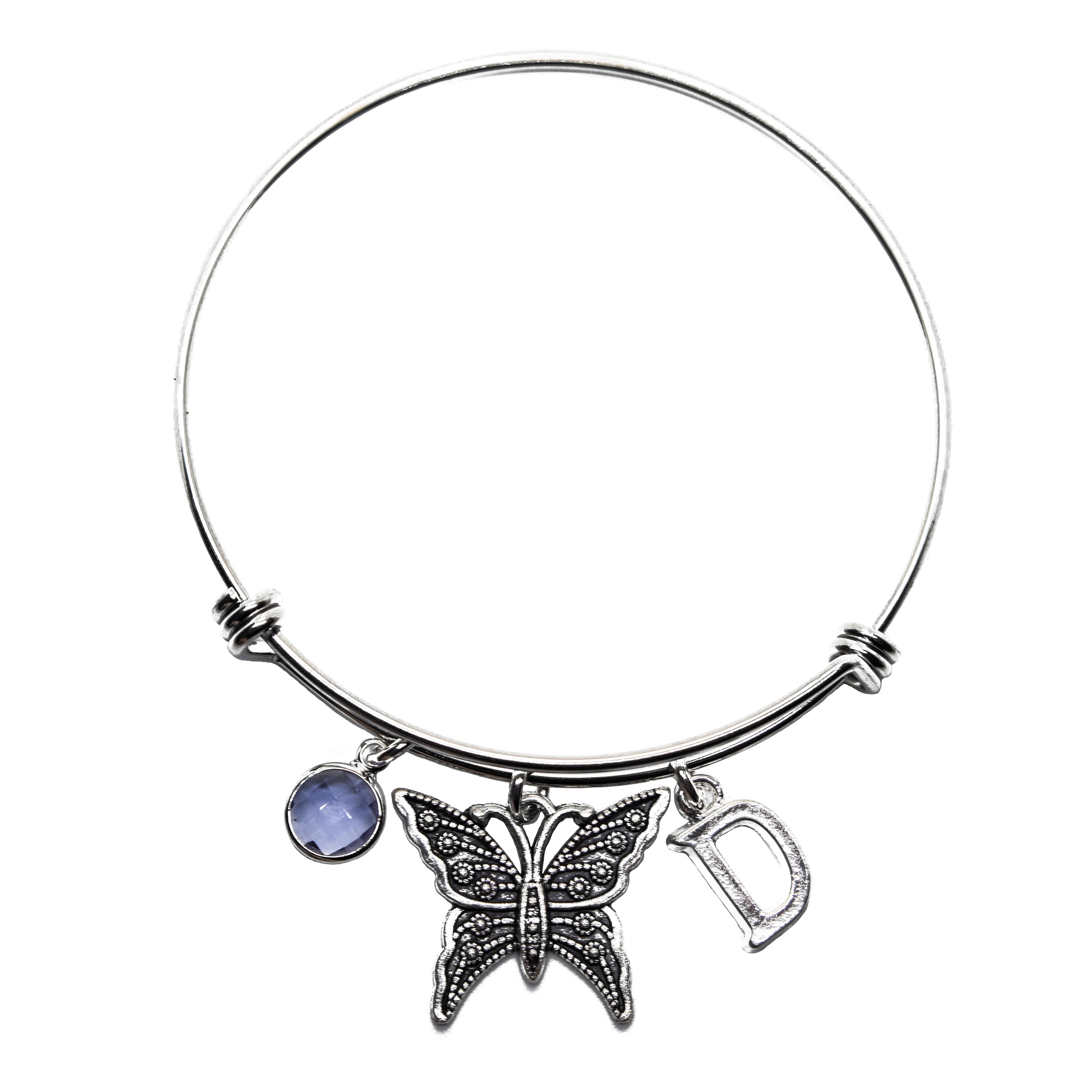 Personalised Butterfly Bangle