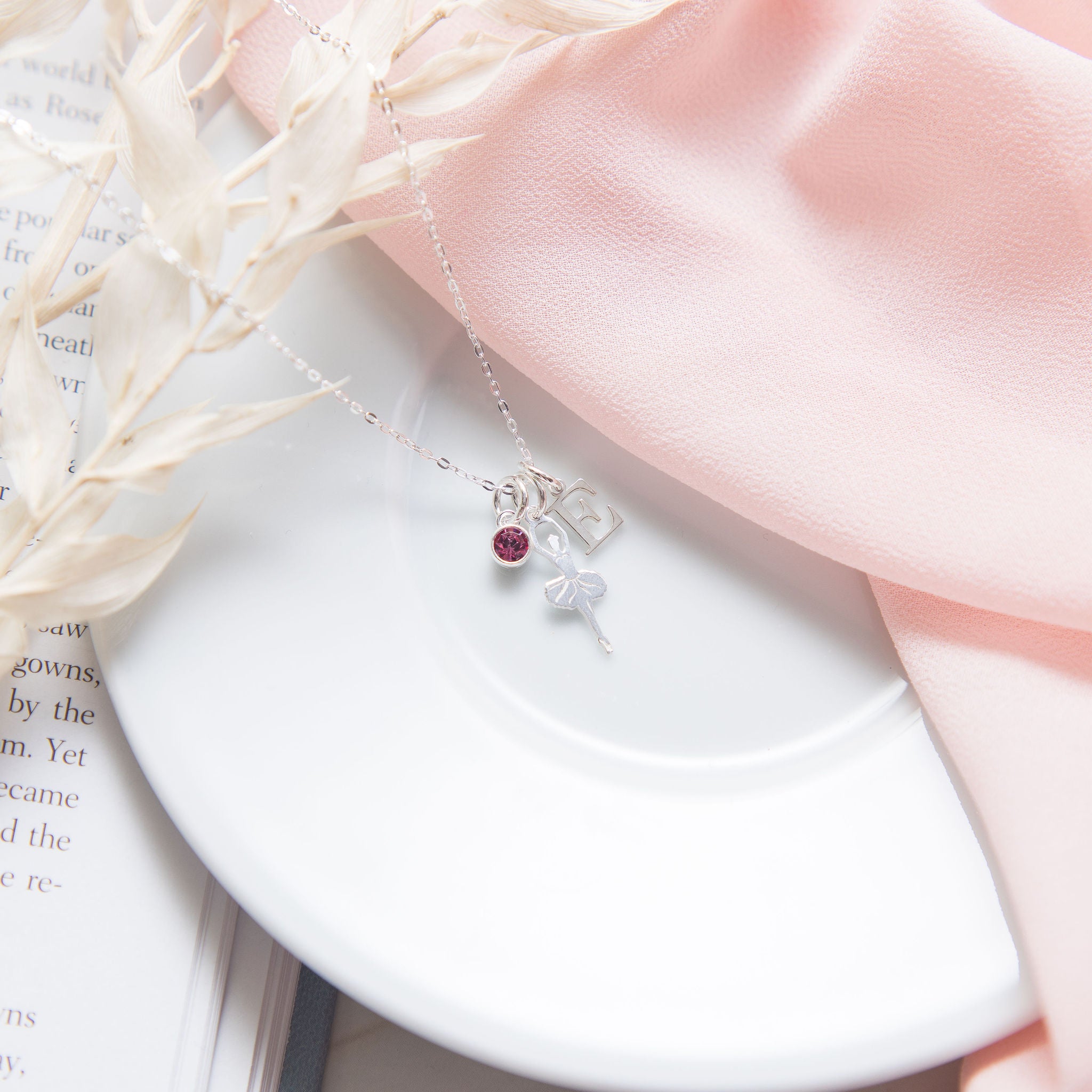 Sterling Silver Personalised Ballet Dancer Necklace