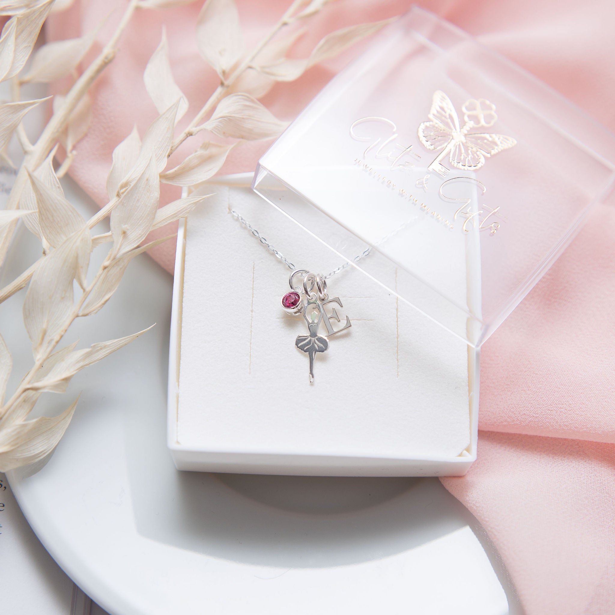 Sterling Silver Personalised Ballet Dancer Necklace