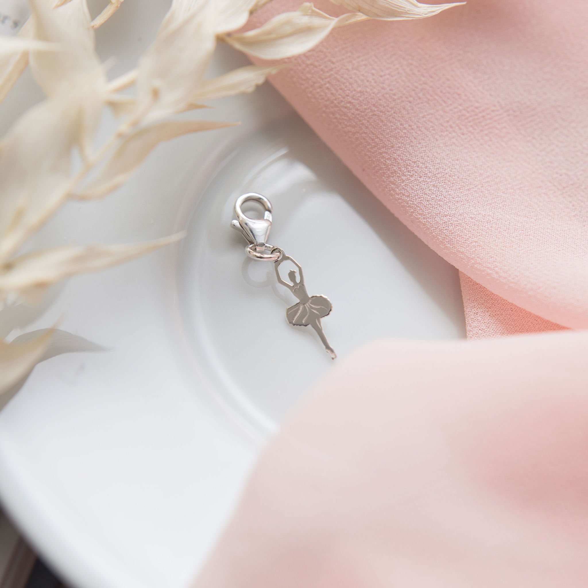 Sterling Silver Ballet Dancer Clip Charm
