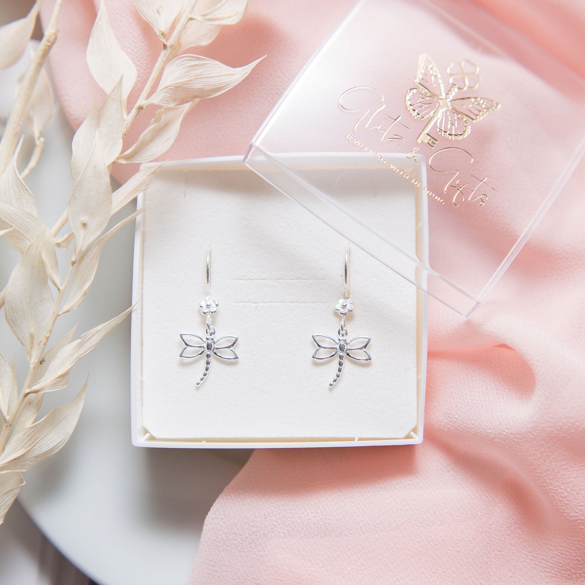 Sterling Silver Dragonfly Earrings