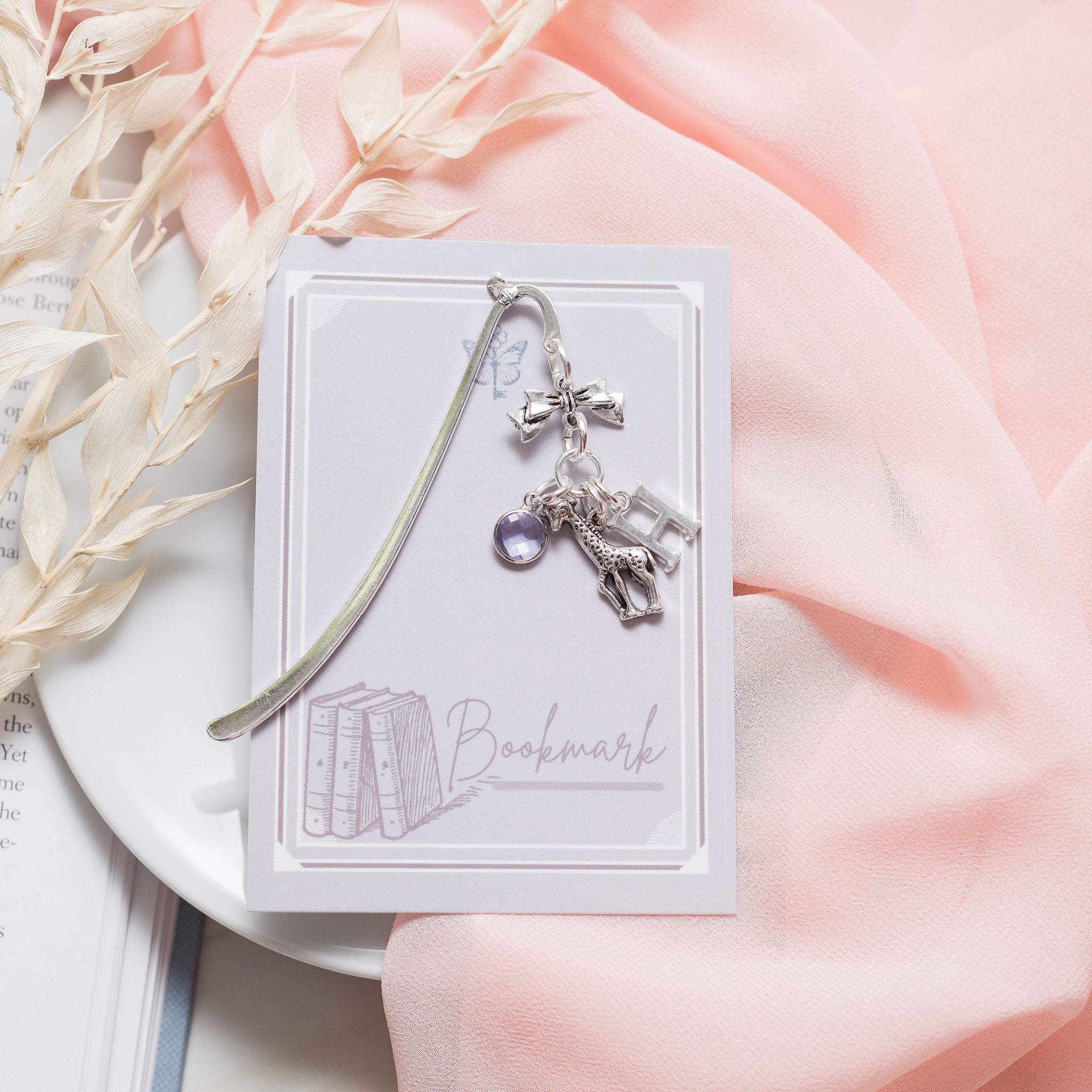 Personalised Giraffe Bookmark