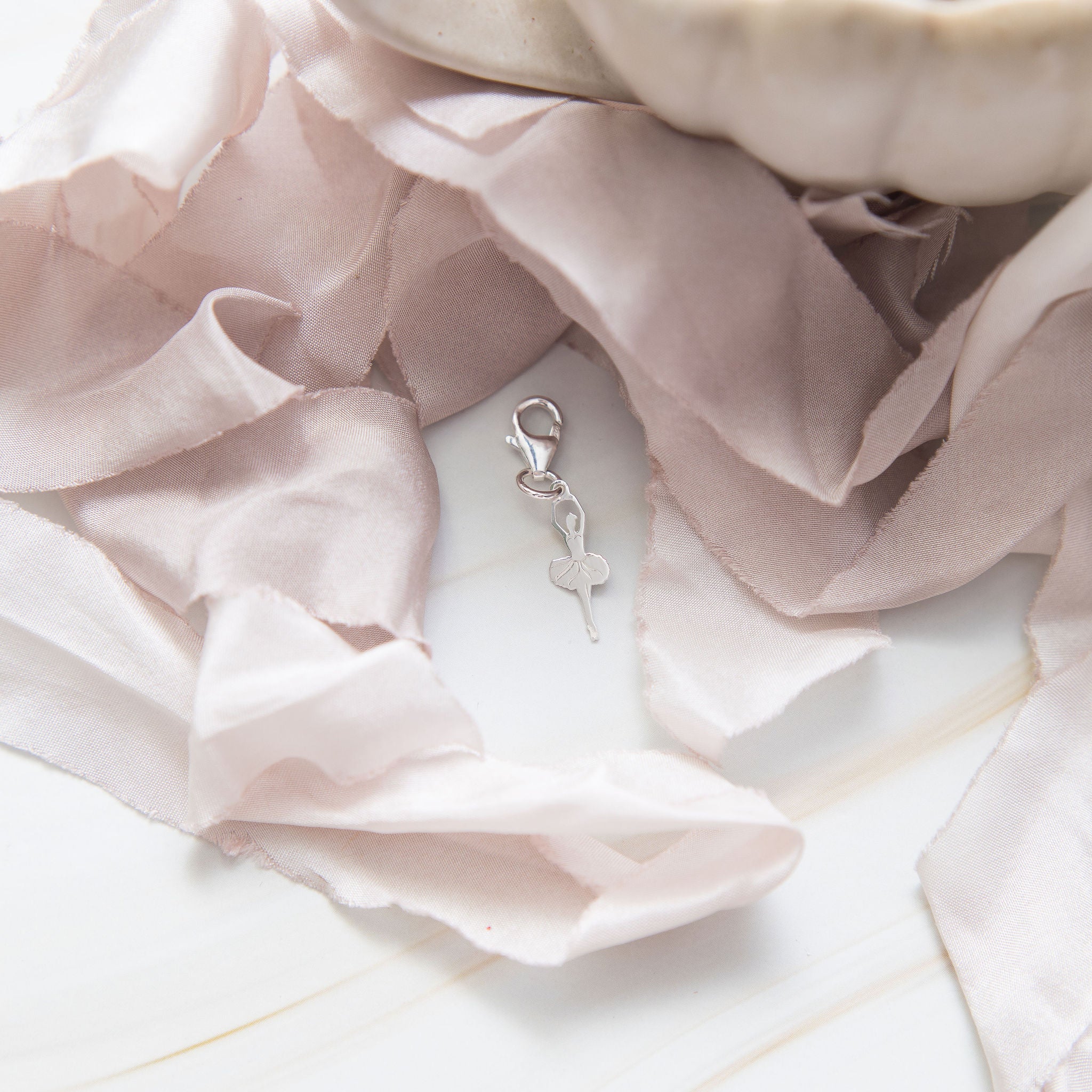 Sterling Silver Ballet Dancer Clip Charm