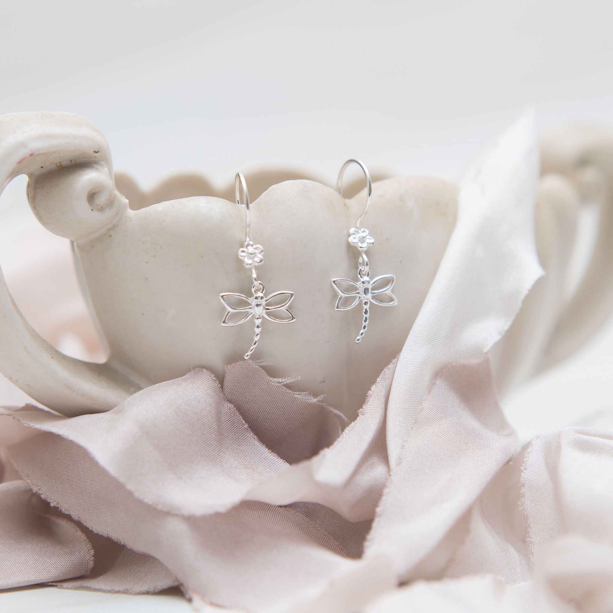 Sterling Silver Dragonfly Earrings