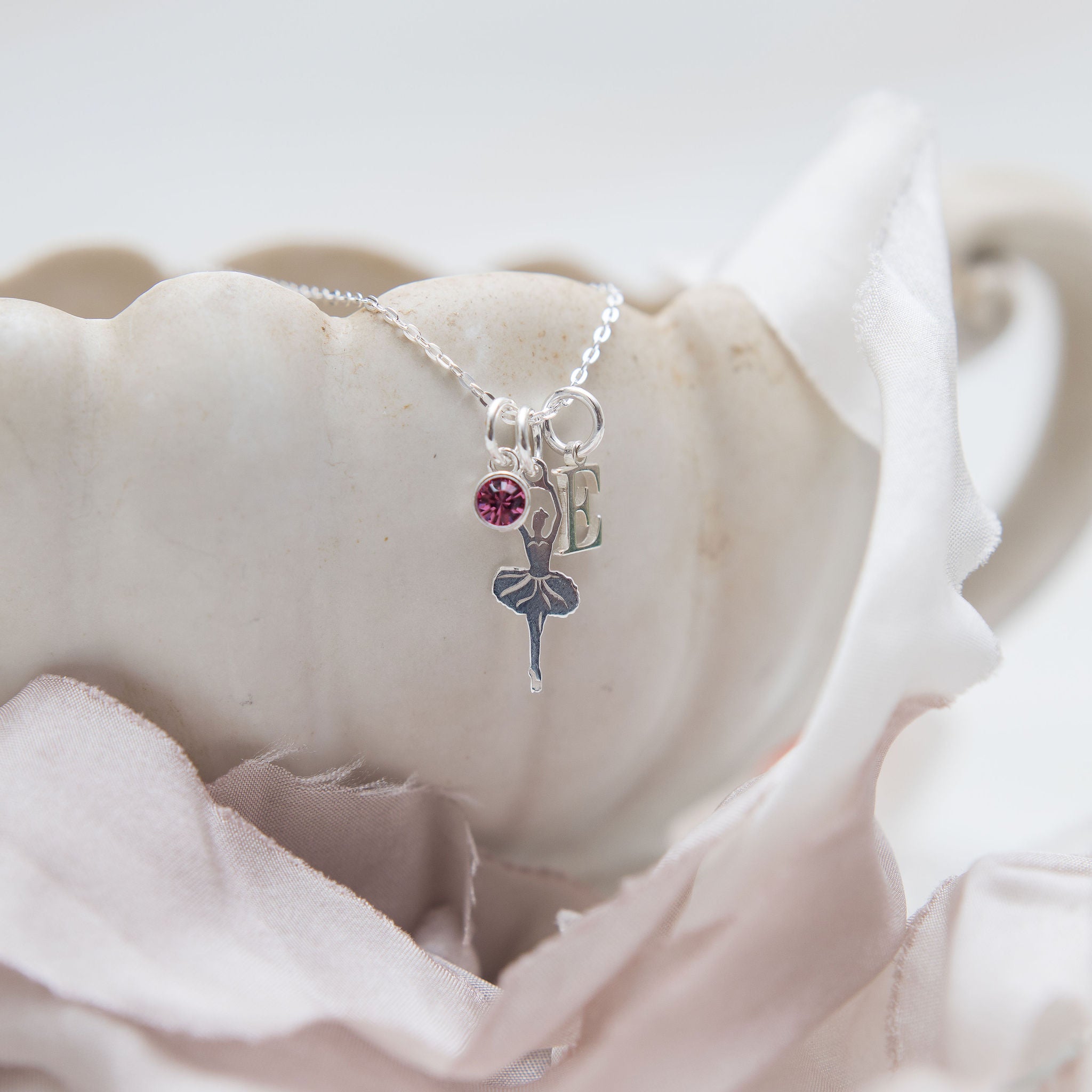 Sterling Silver Personalised Ballet Dancer Necklace