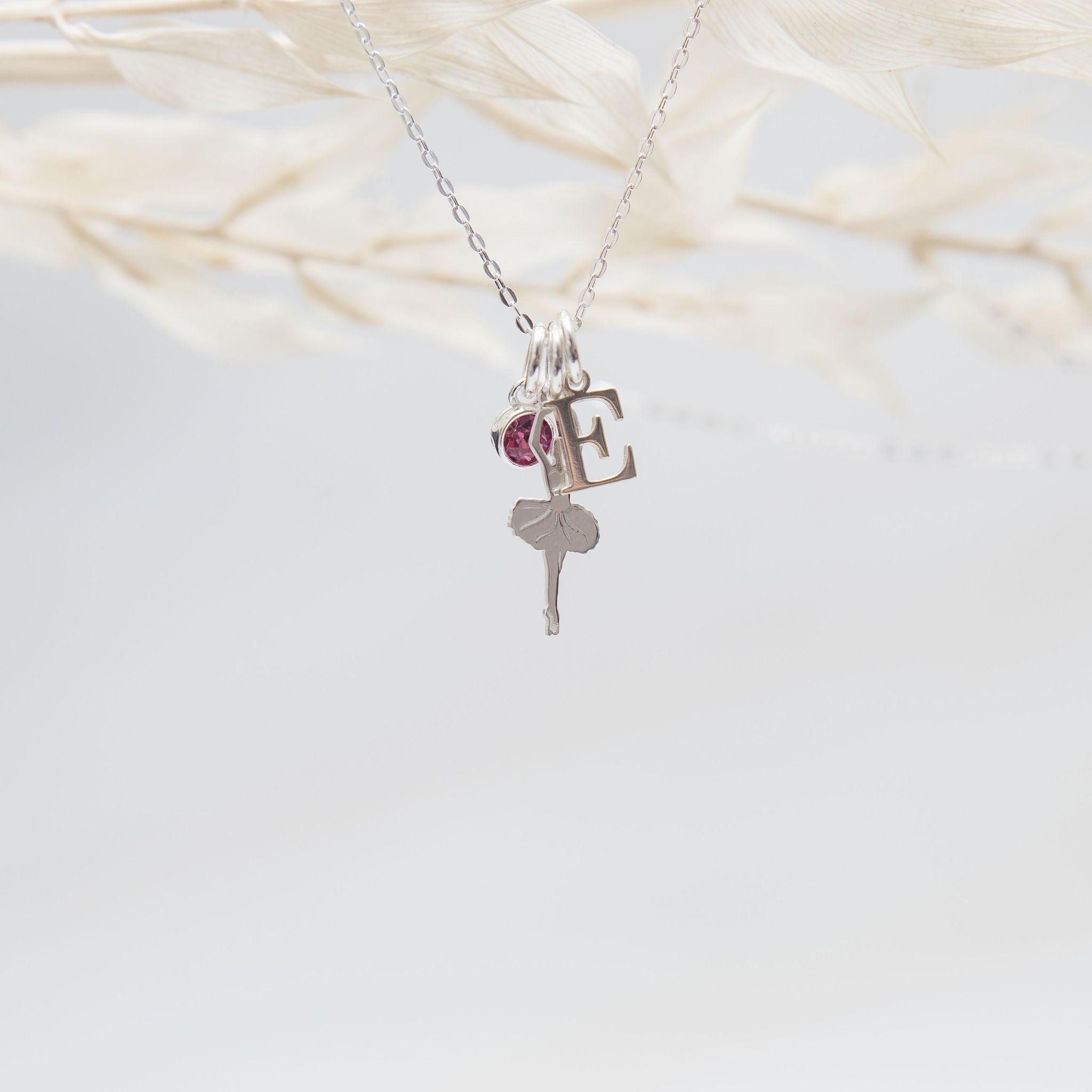 Sterling Silver Personalised Ballet Dancer Necklace