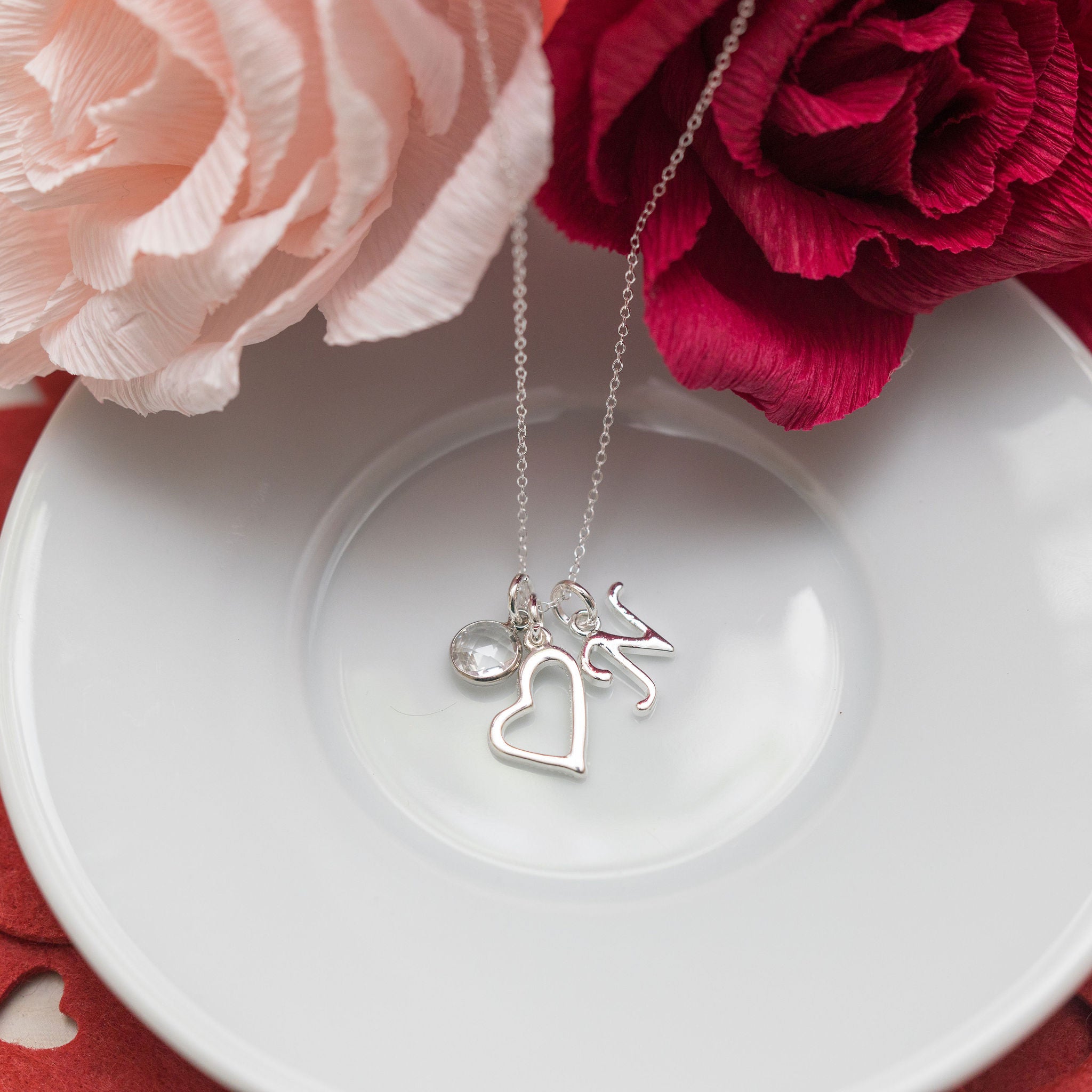 Personalised Open Heart Necklace