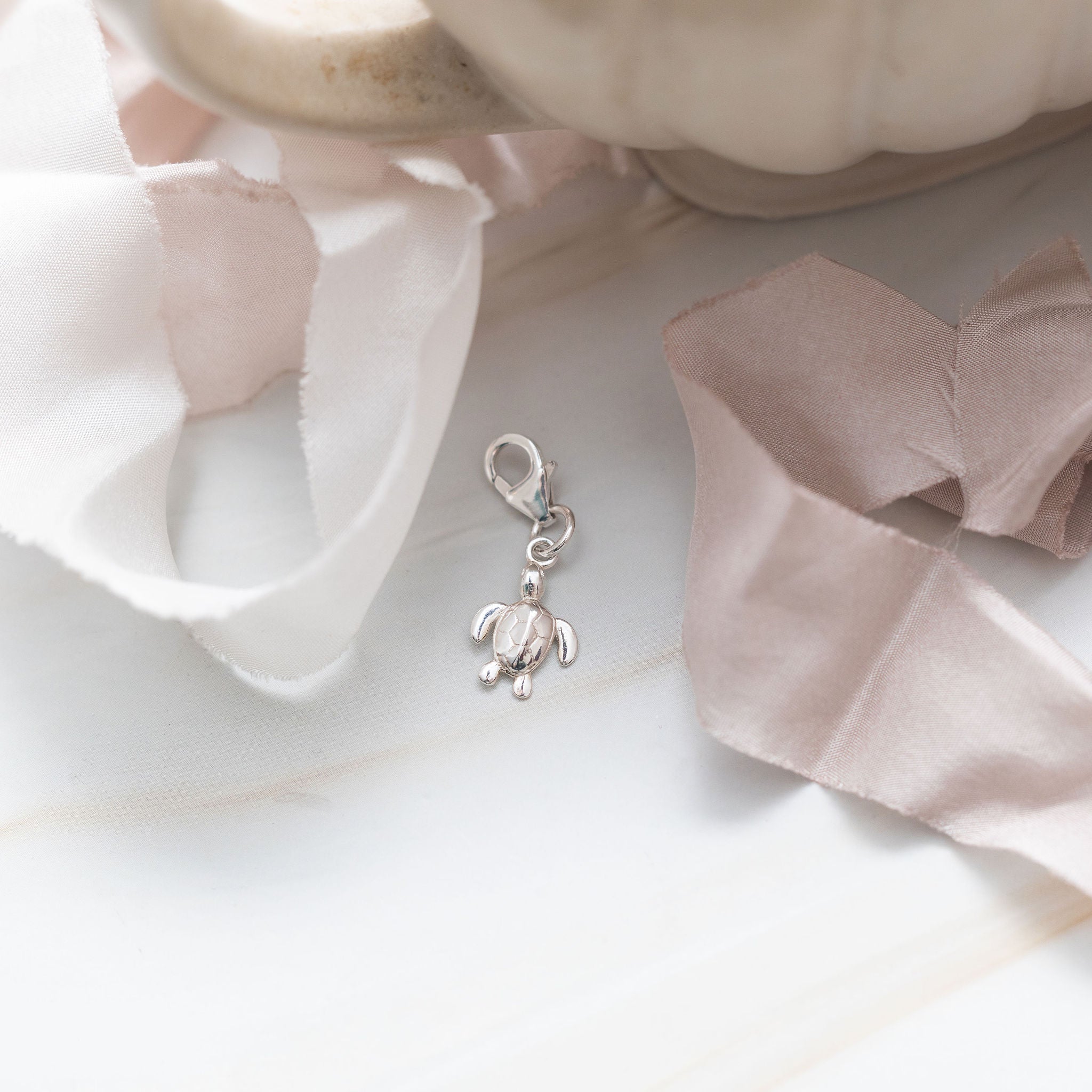 Sterling Silver Turtle Clip Charm