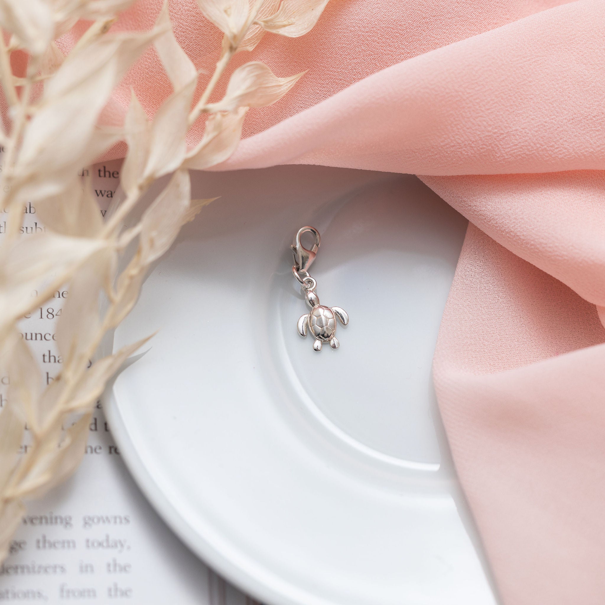Sterling Silver Turtle Clip Charm