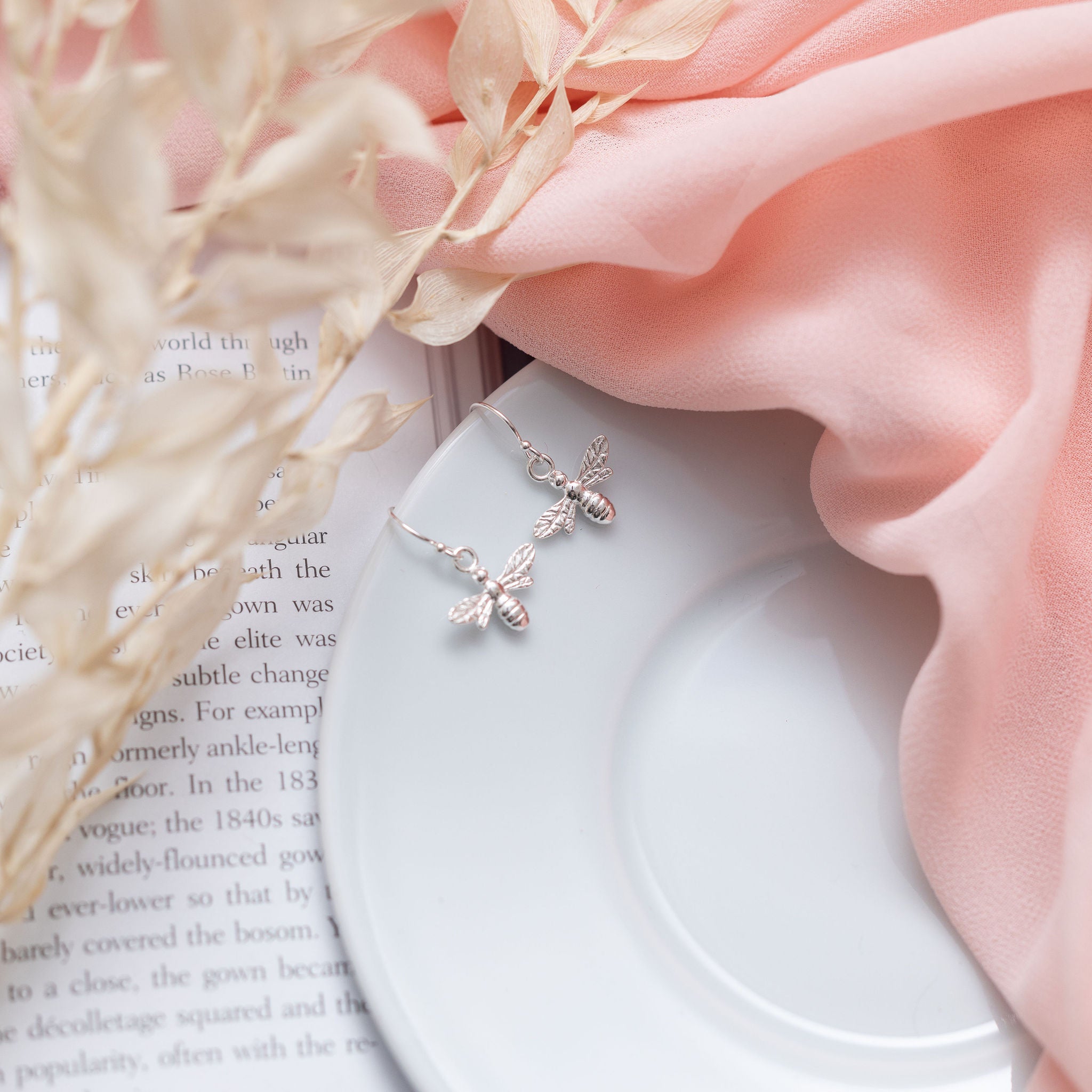 Sterling Silver Bumble Bee Earrings