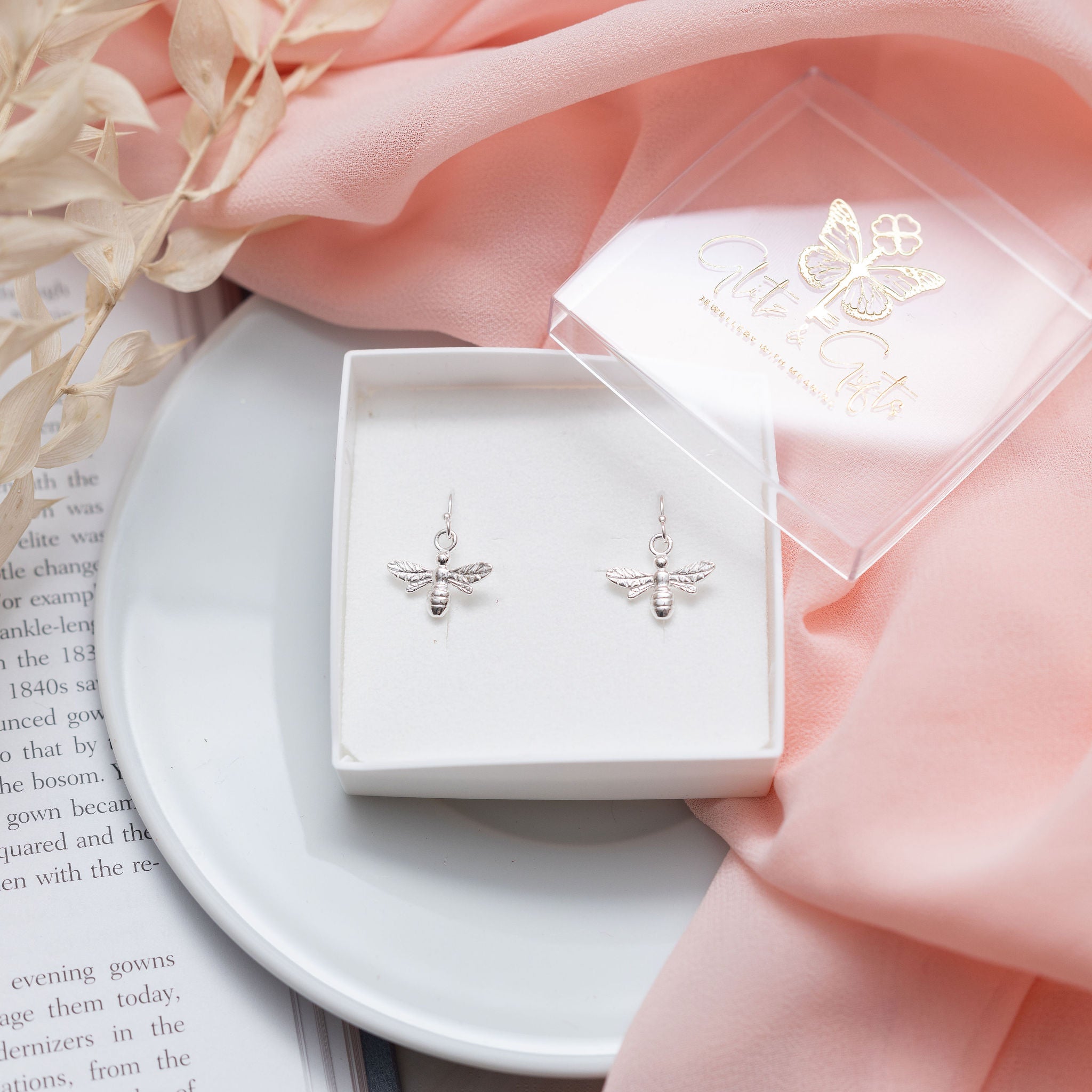 Sterling Silver Bumble Bee Earrings