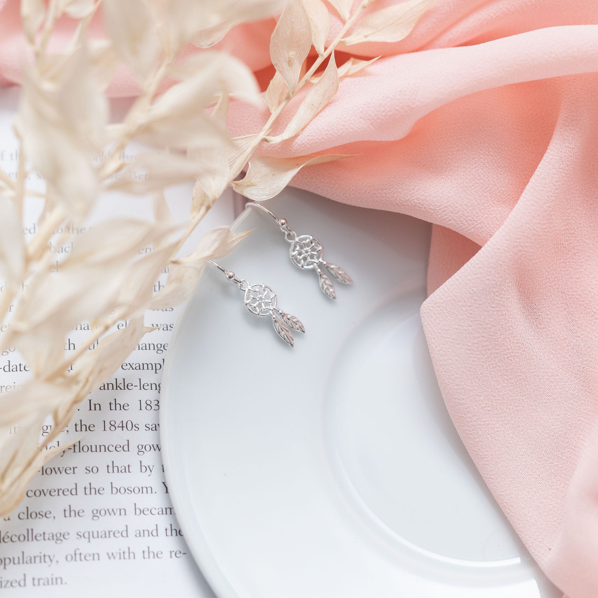 Sterling Silver Dreamcatcher Earrings