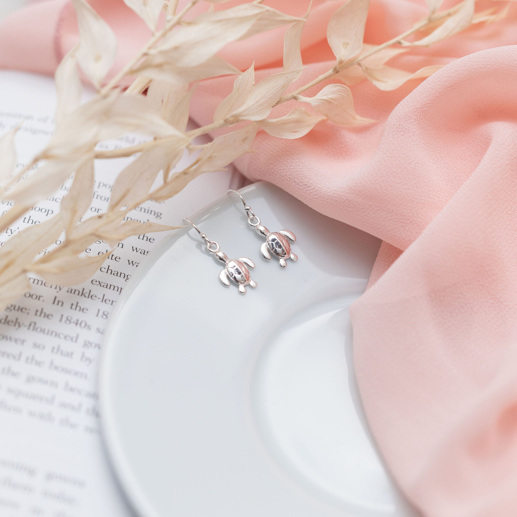 Sterling Silver Turtle Earrings