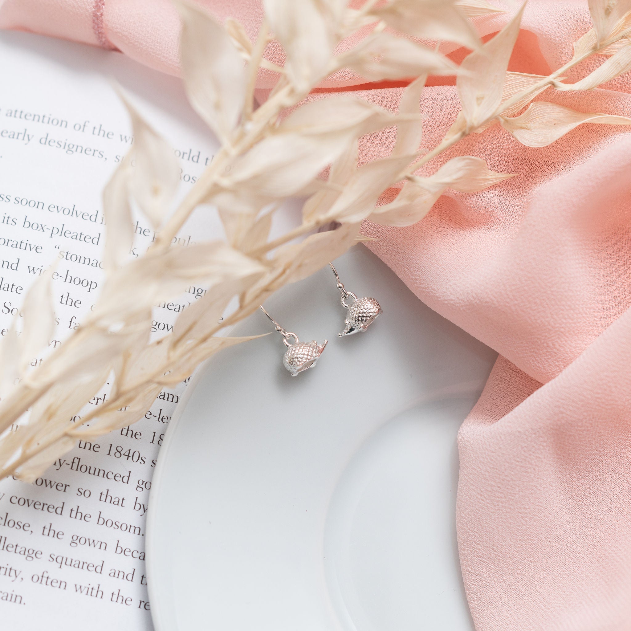 Sterling Silver Hedgehog Earrings