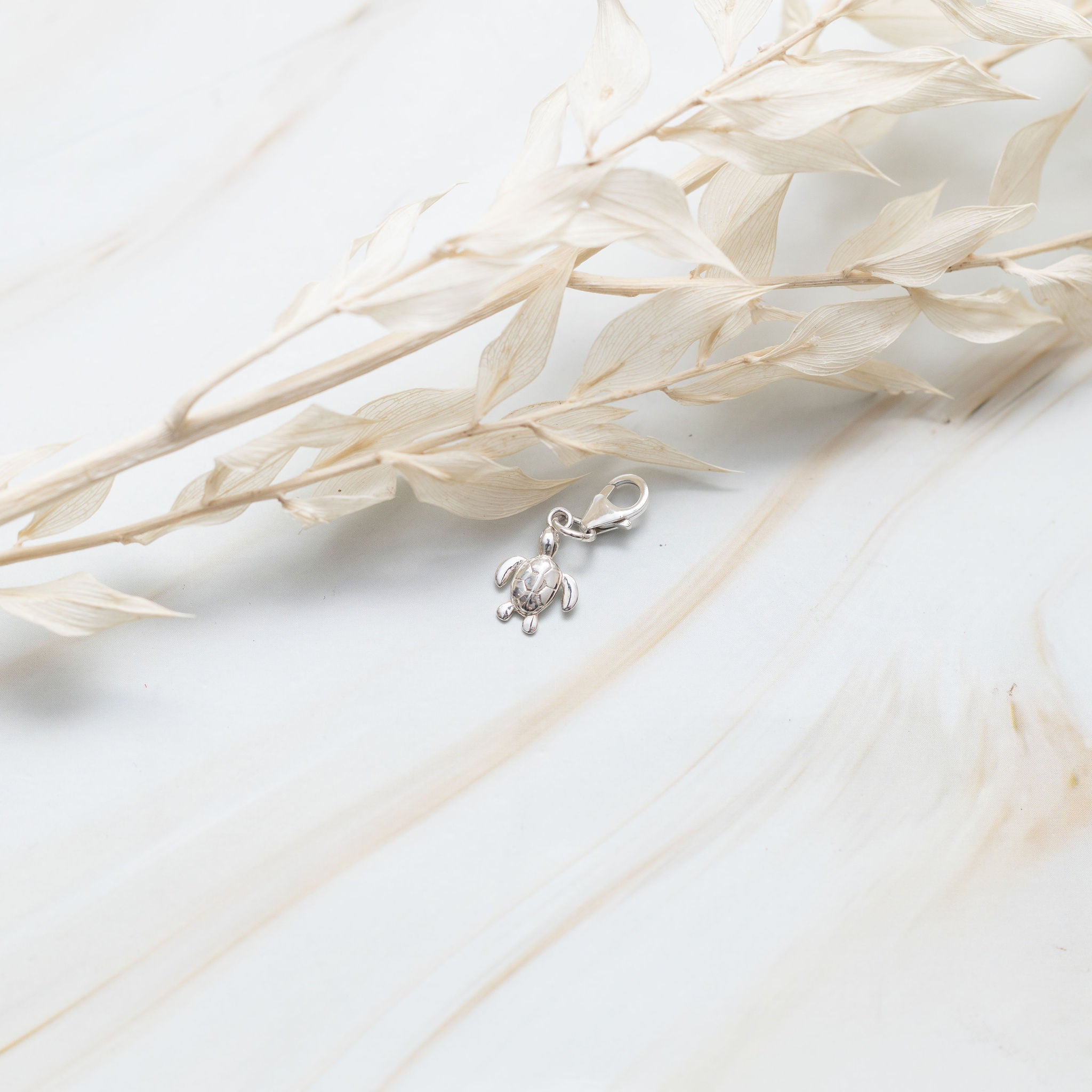 Sterling Silver Turtle Clip Charm