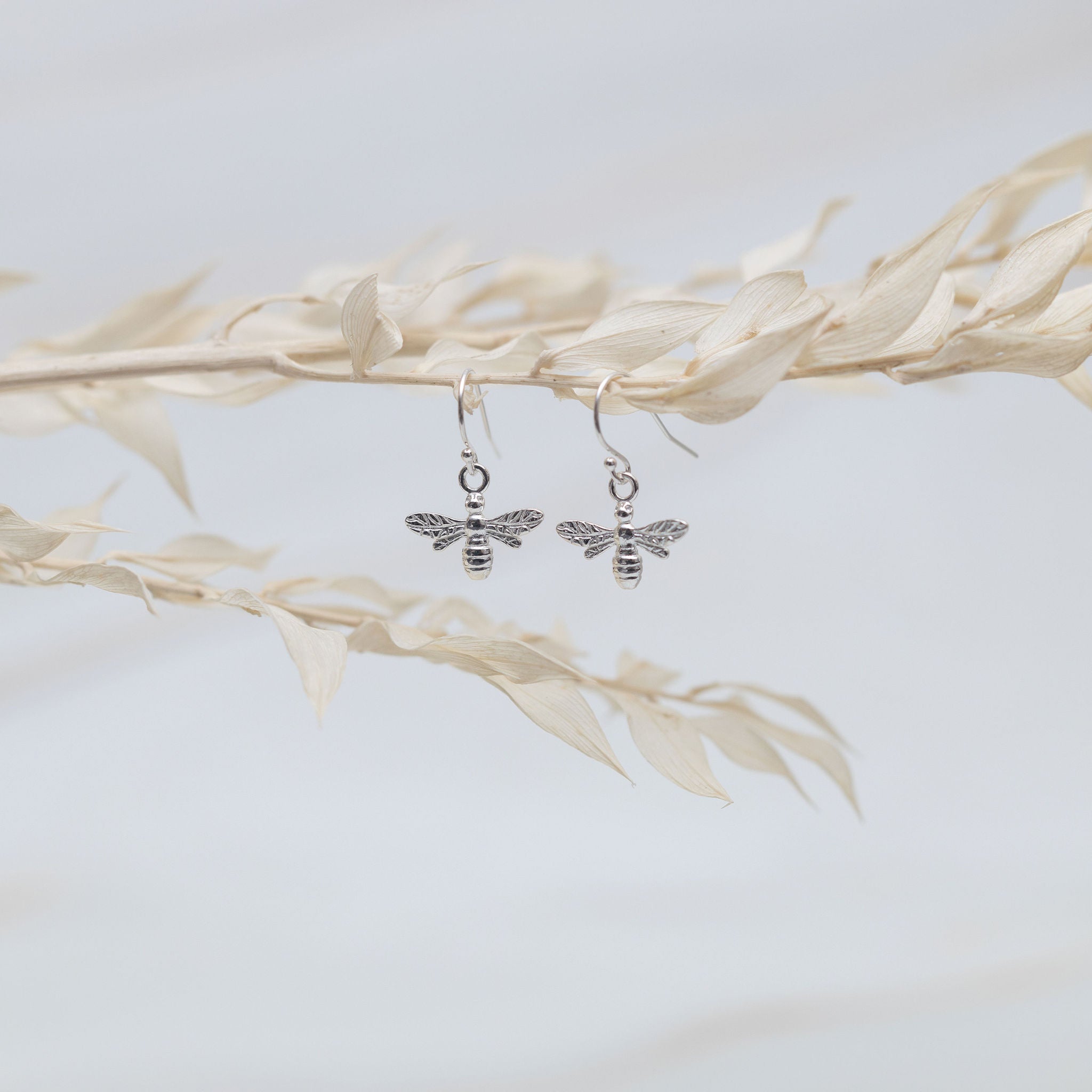 Sterling Silver Bumble Bee Earrings