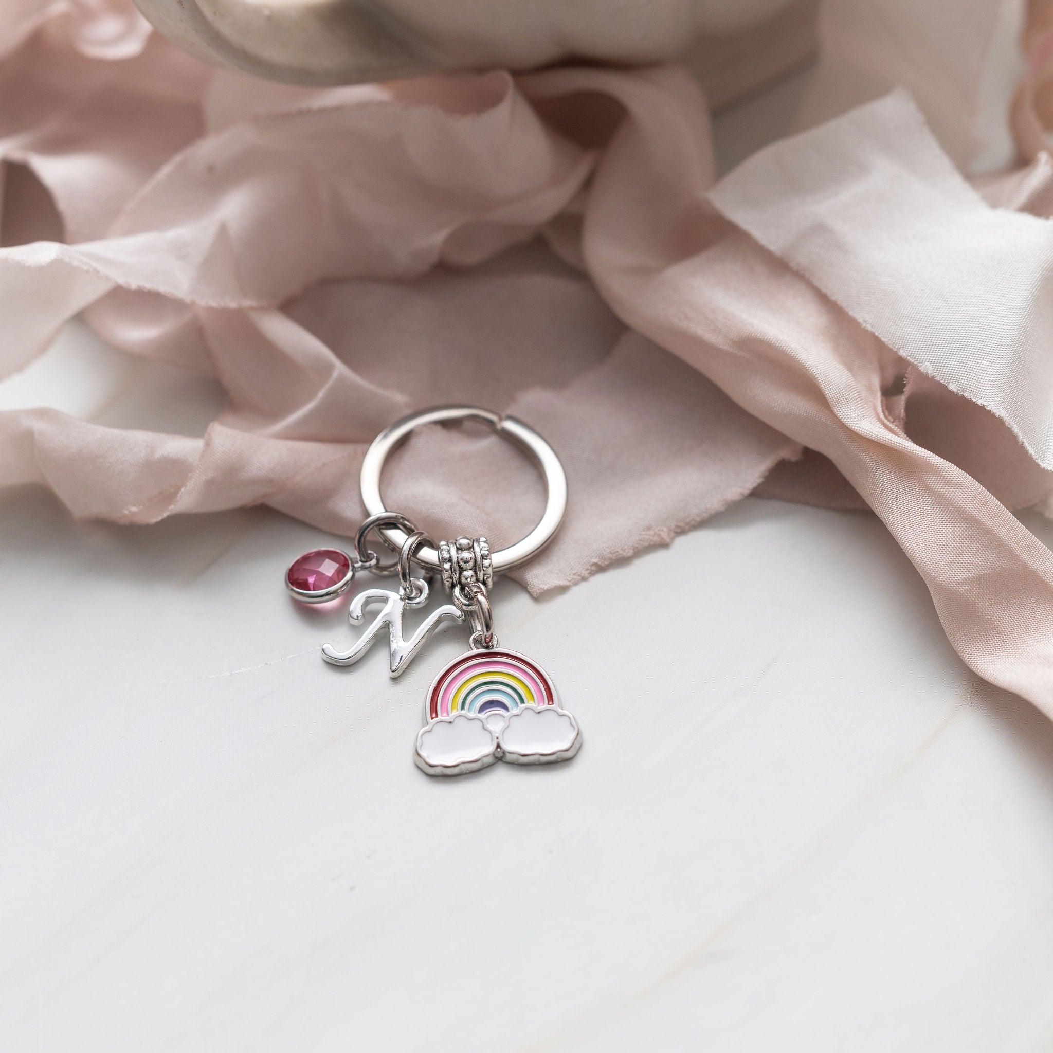 Personalised Rainbow Keyring