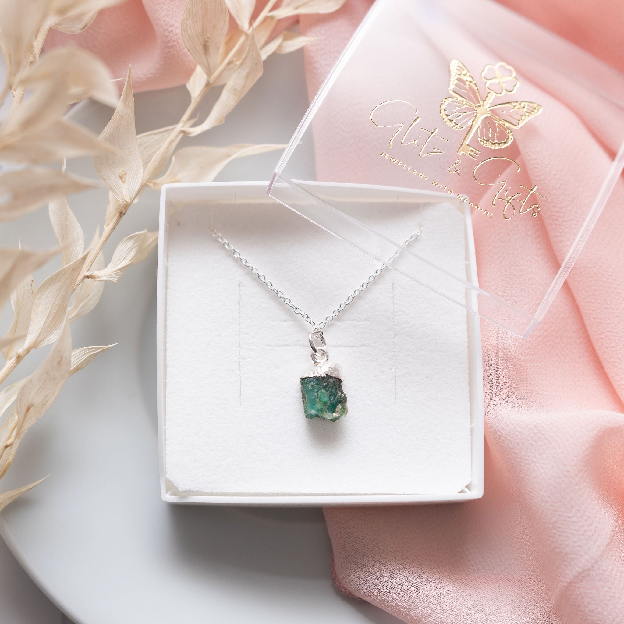 Sterling Silver Sillimanite Necklace - May Birthstone