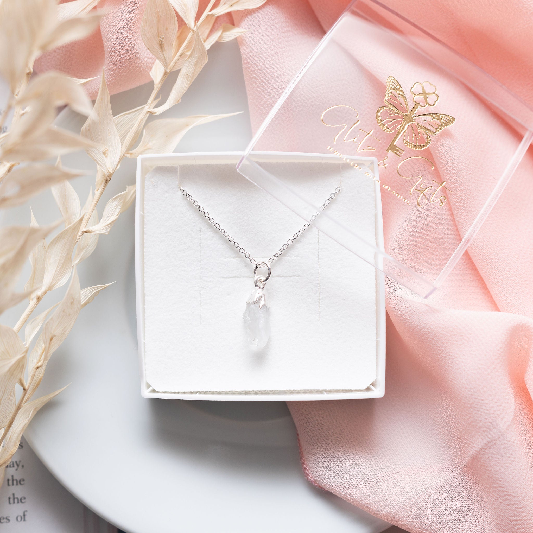 Traditional Birthstone For April Necklace April Birthstone White